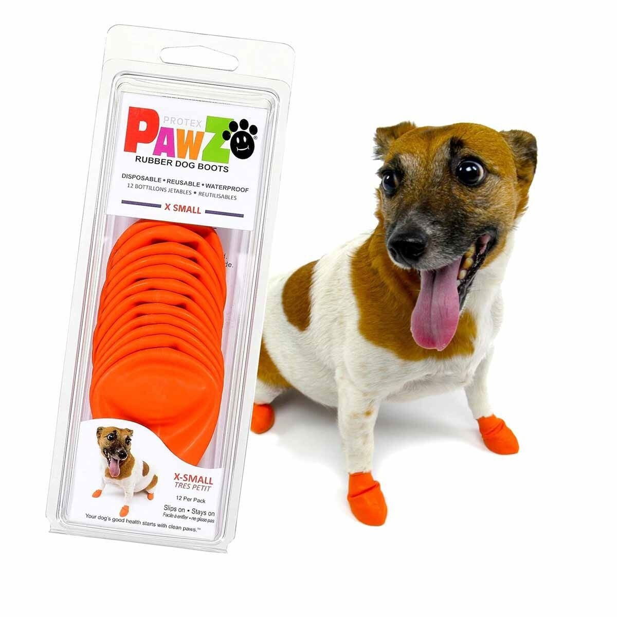 PawZ dog rubber boots color 12pcs