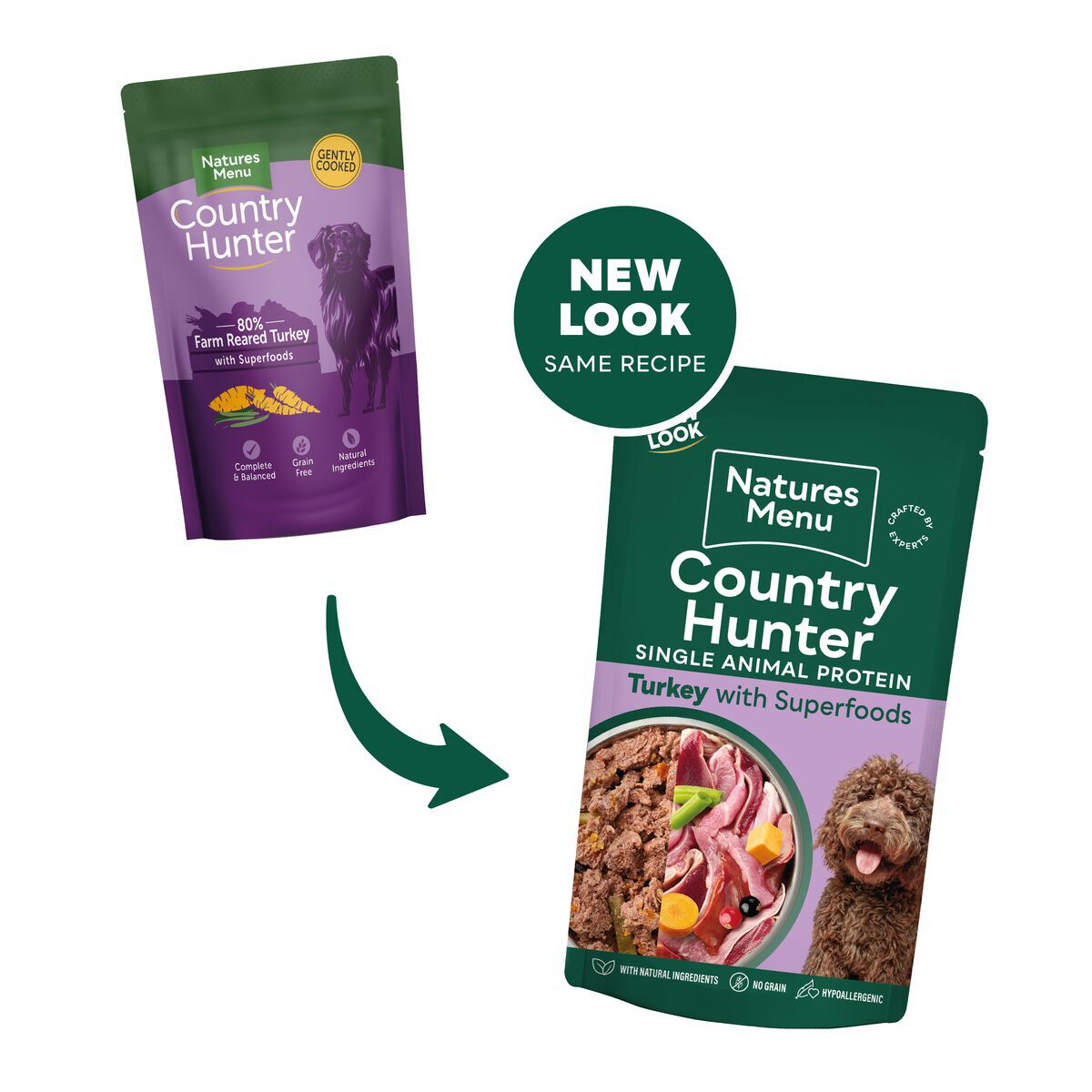 Natures:menu Country Hunter Dog kalkkuna 150 g 