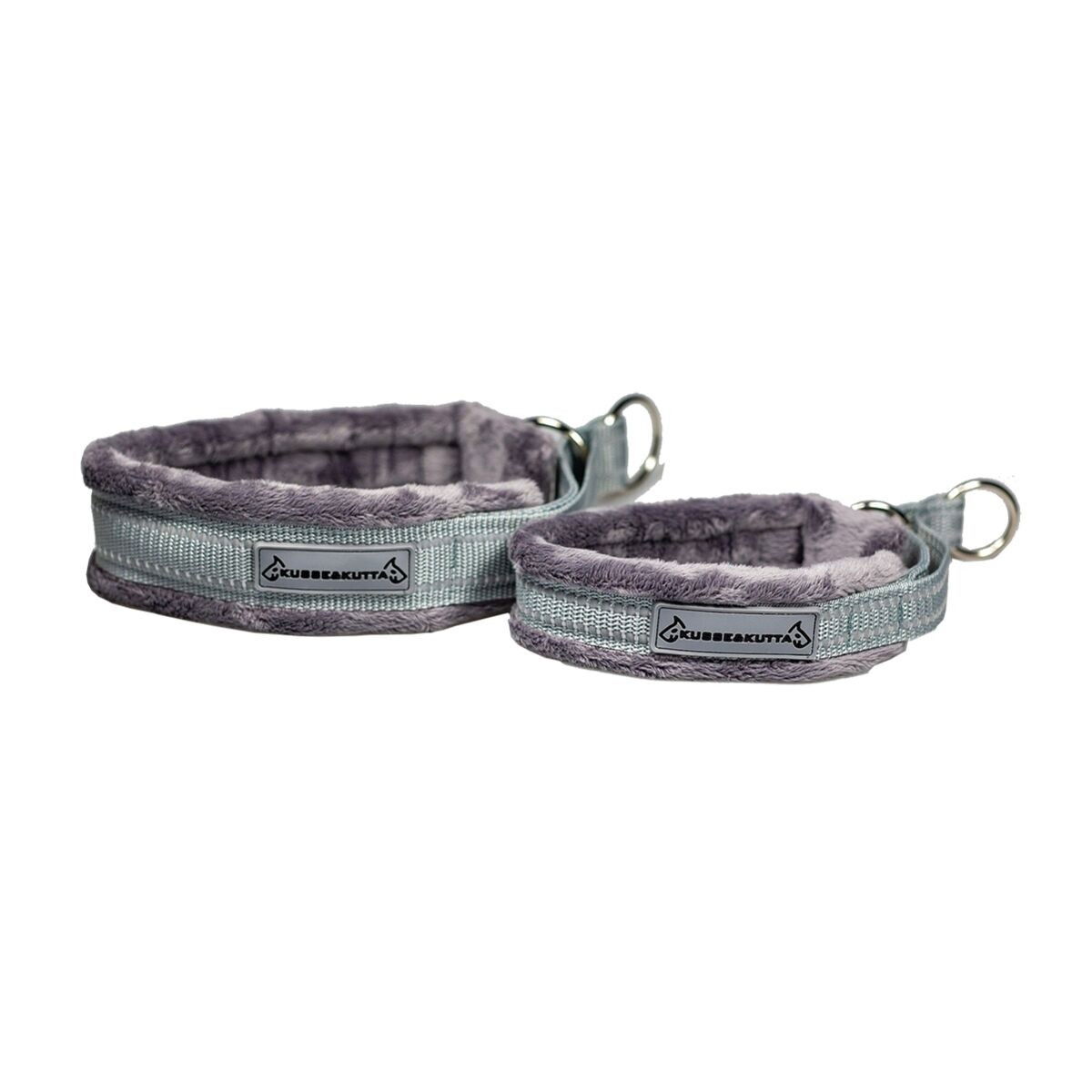 Kusse & Kutta half choke collar wide, grey-grey