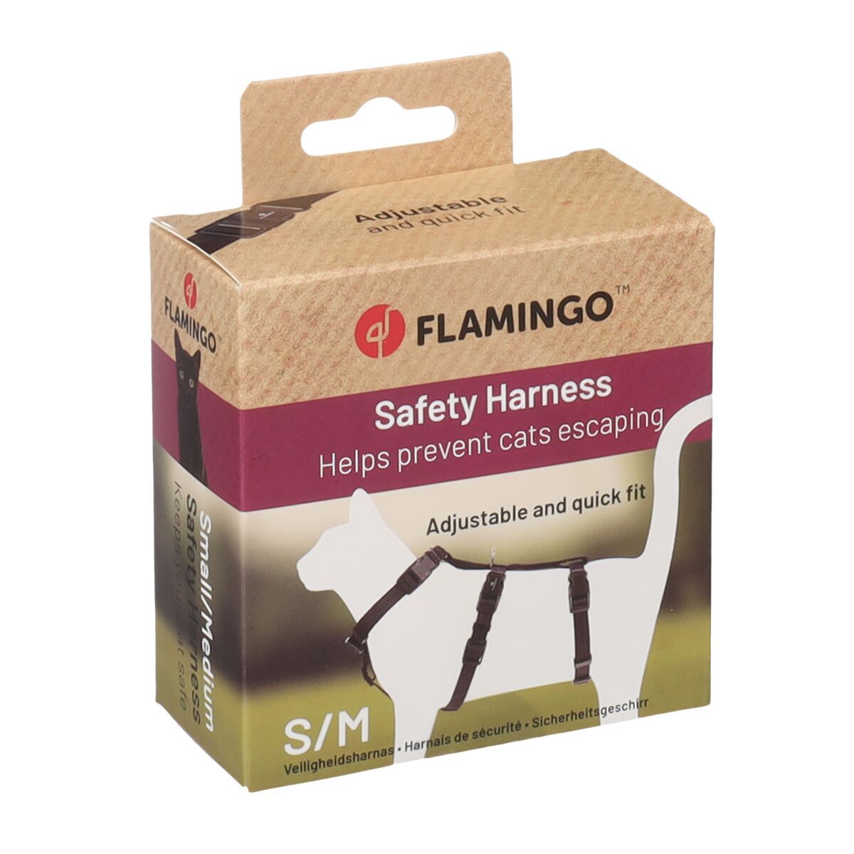 Flamingo Zera kissan turvavaljas musta
