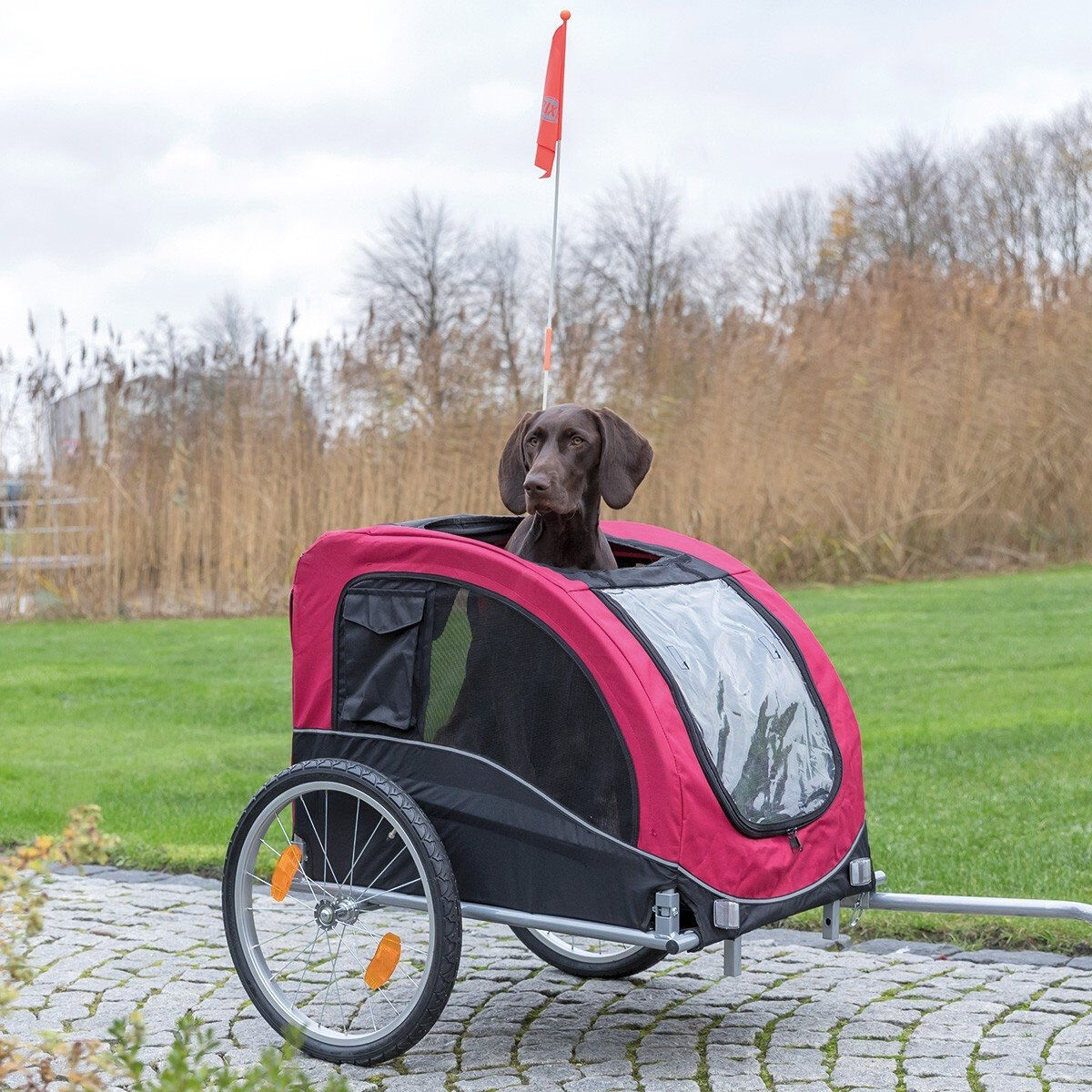 Trixie Bicycle trailer black/red 