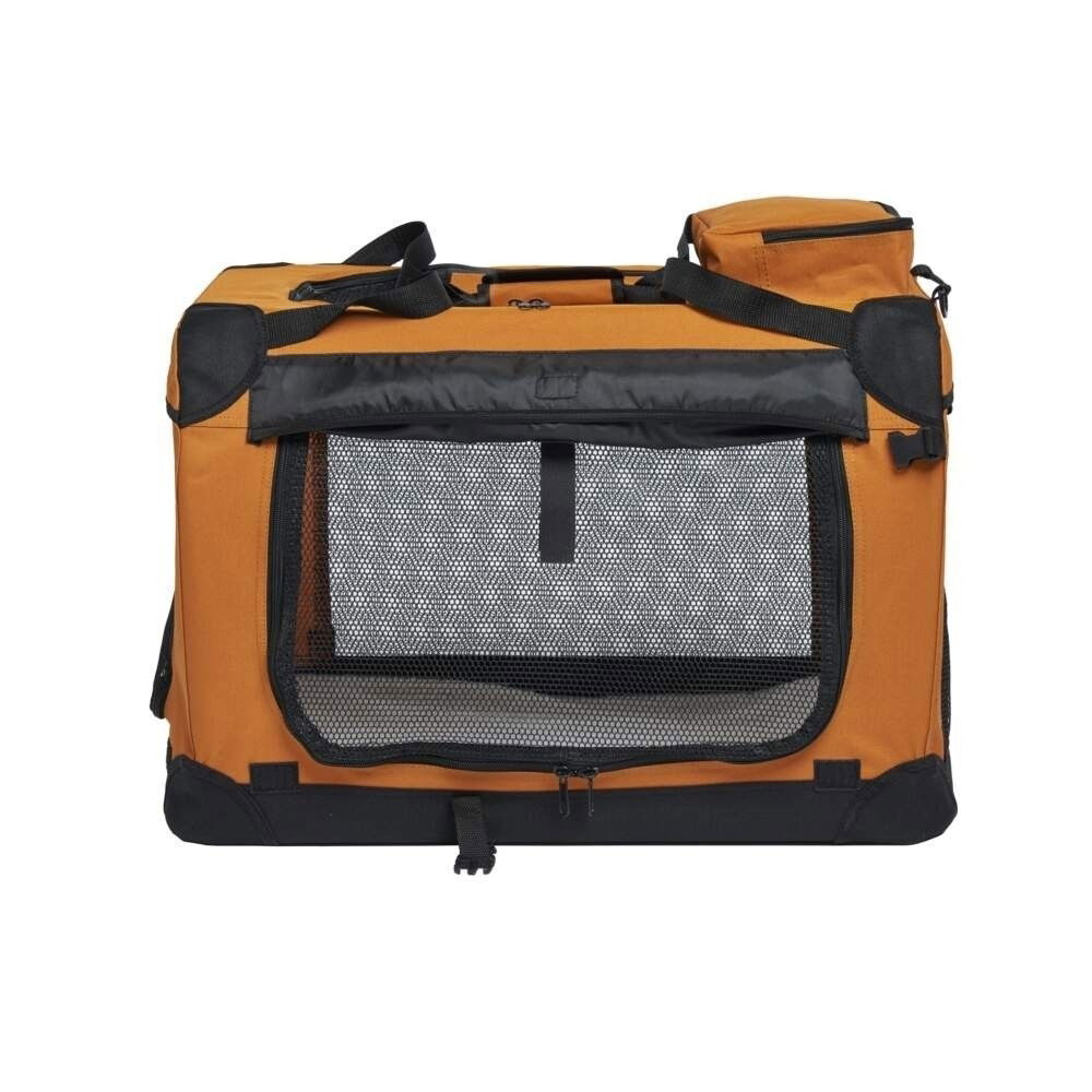 Little&Bigger SoftKennel nylonhäkki verhoilla mantelinruskea