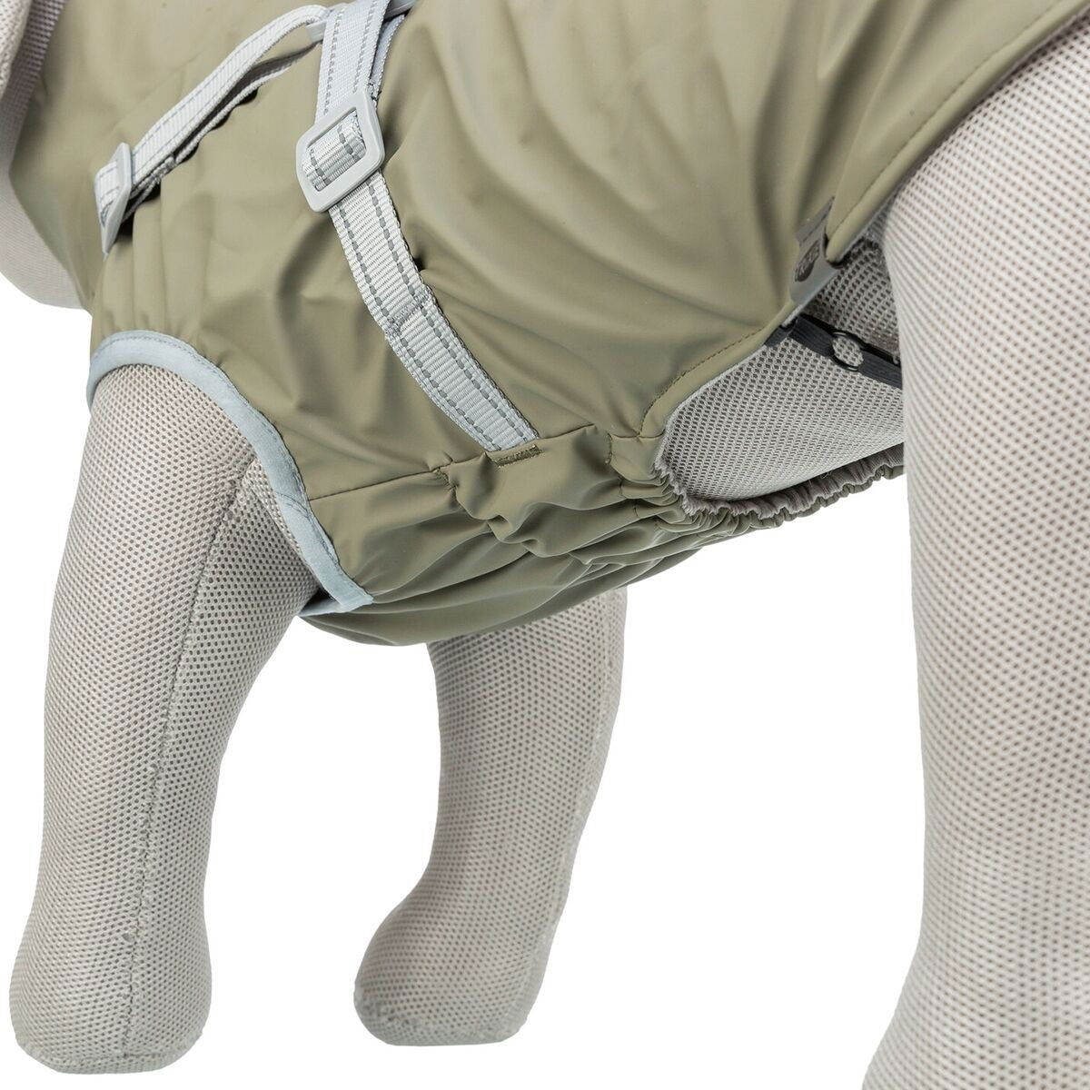 Trixie Pontis rain coat with harness, olive green