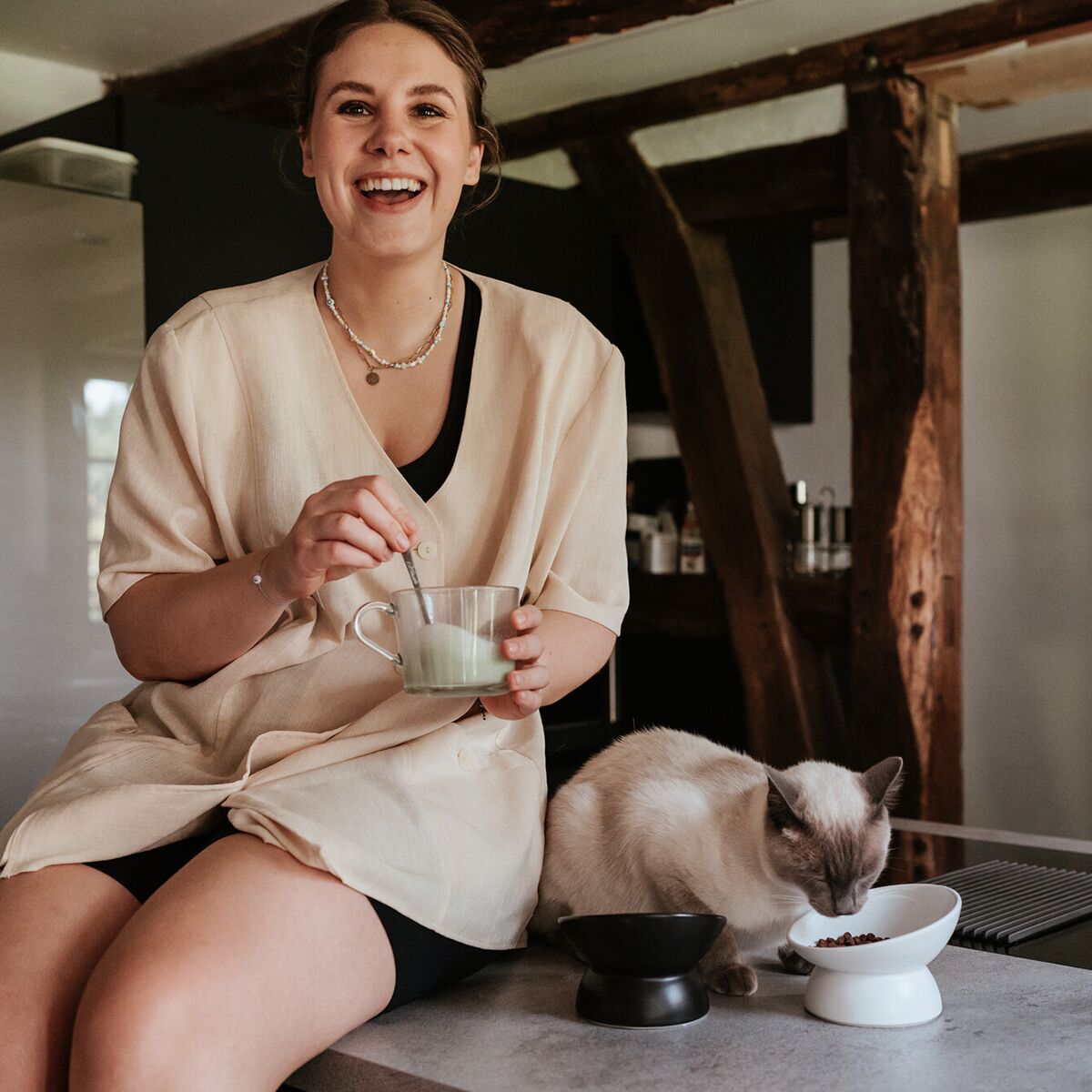 Hunter Ceramic Cat Bowl Langa