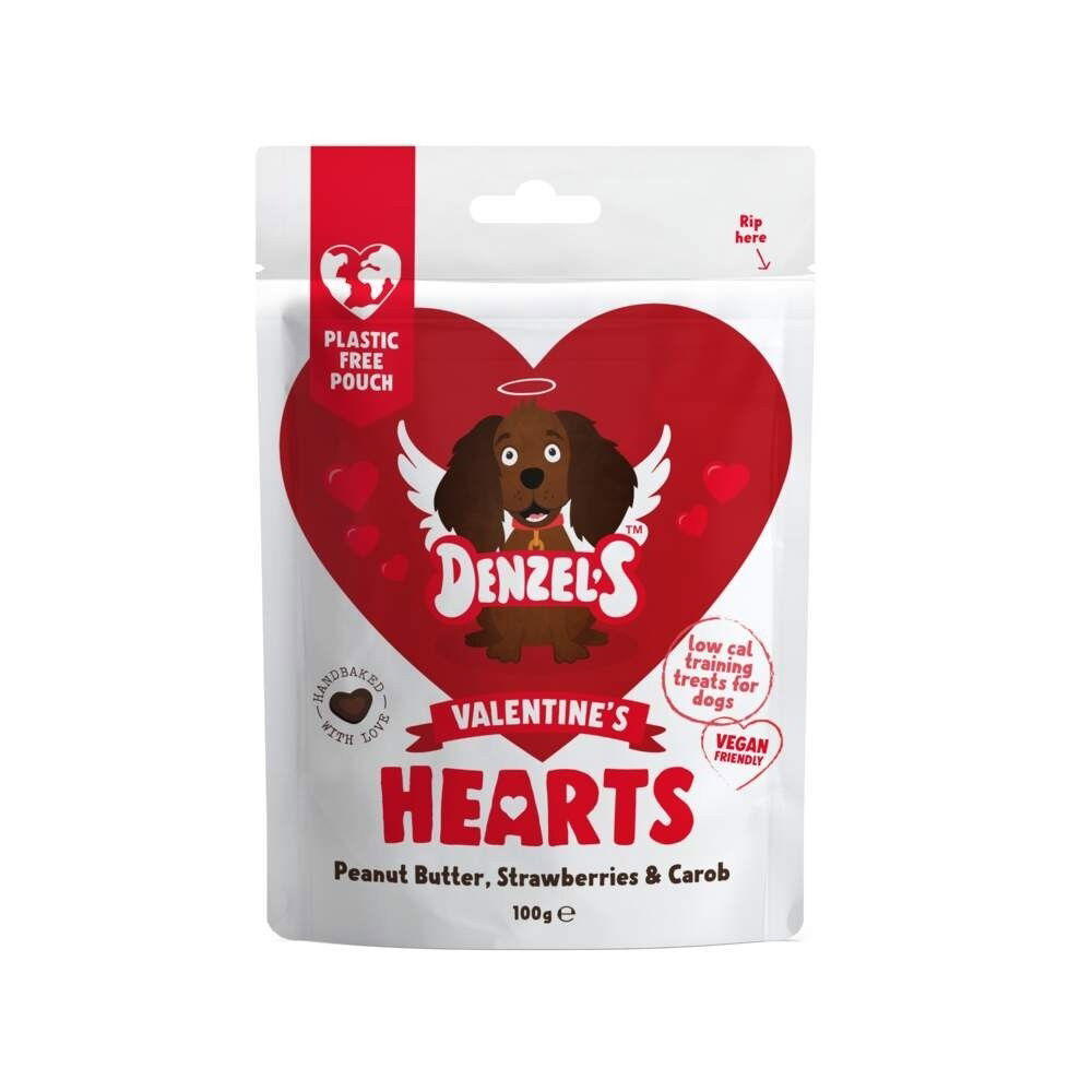 Denzel's Valentine's Hearts Pähkinä-Mansikkaherkut koiralle 100g