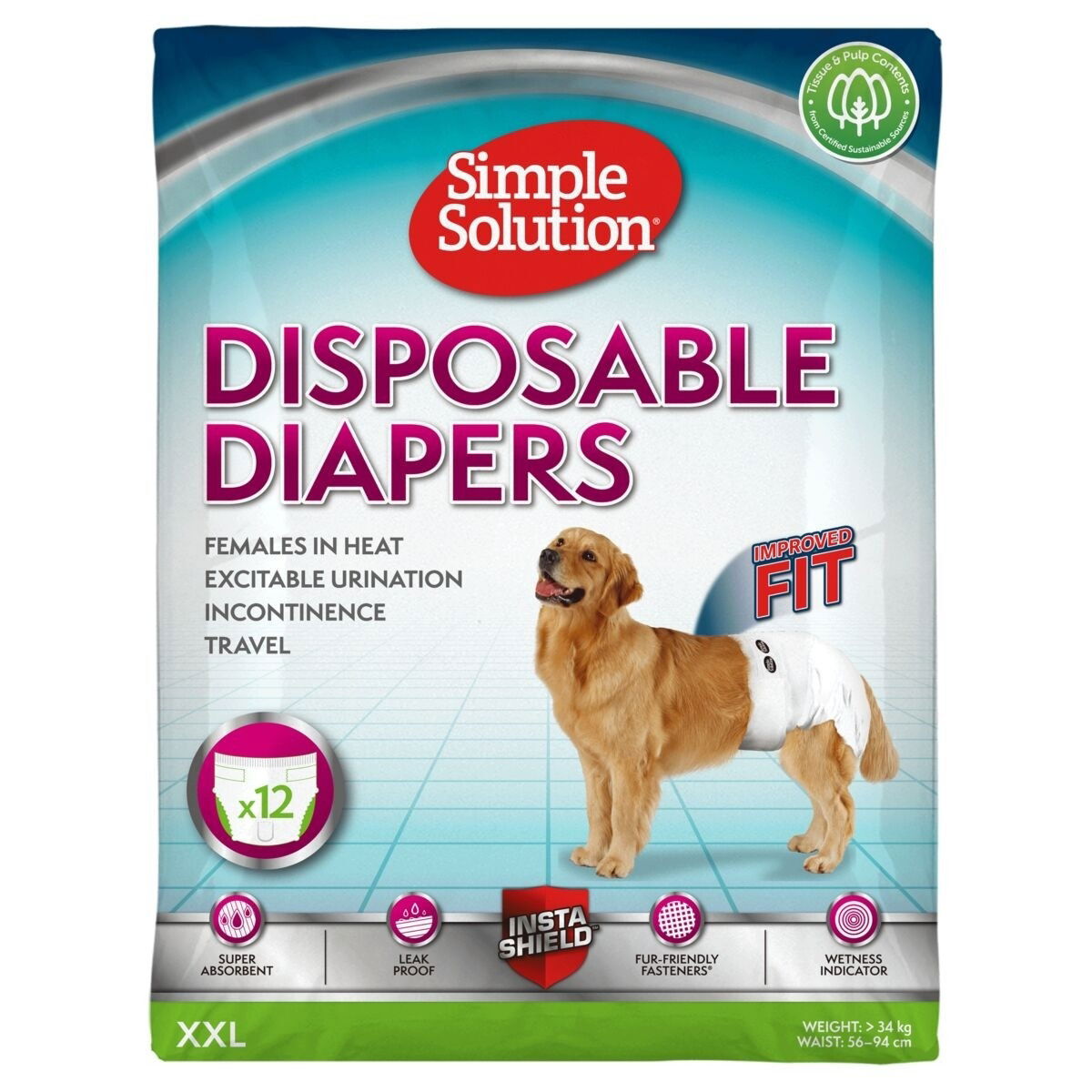 Simple Solution Disposable narttusuojat 12kpl