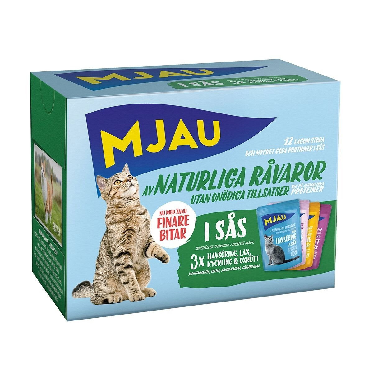Mjau Multipack Kött- och Fisksmaker i Sås