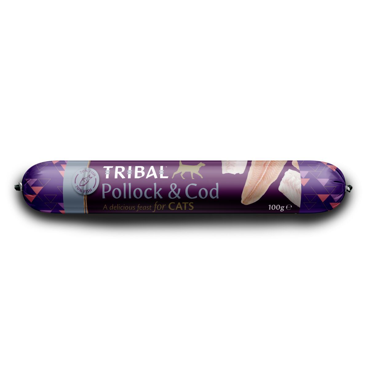 Tribal Cat kissanmakkara, seiti & turska 100 g