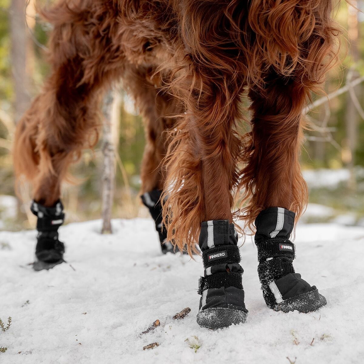 Finnero HALLA Softshell Booties 4pcs, black
