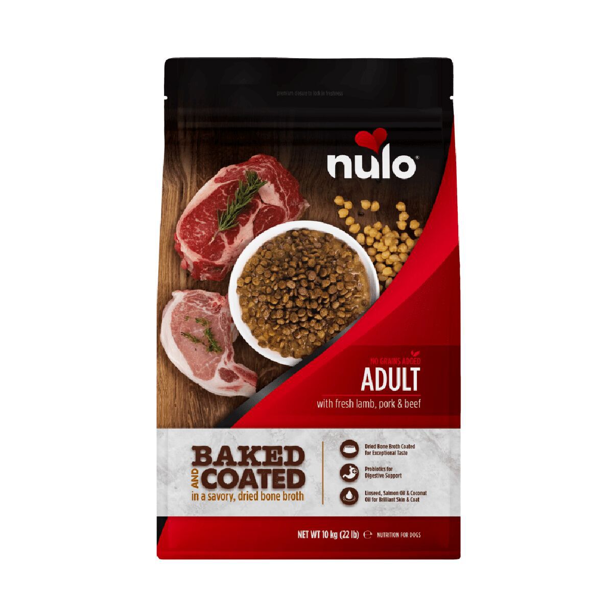 Nulo Baked & Coated Dog Adult Fresh Lamb, Pork & Beef