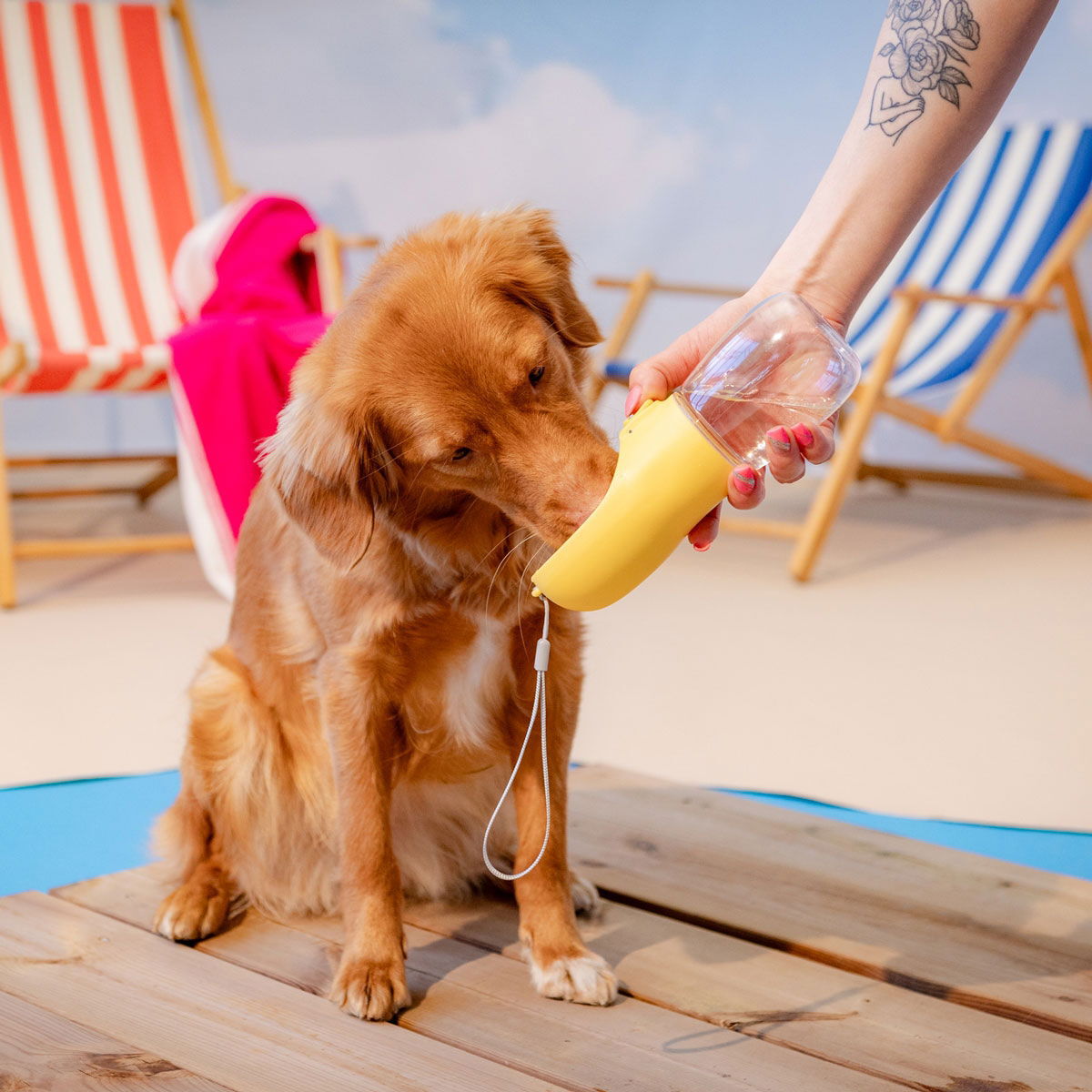 Little&Bigger Voyage vesipullo juomakauhalla sitruunankeltainen 300 ml