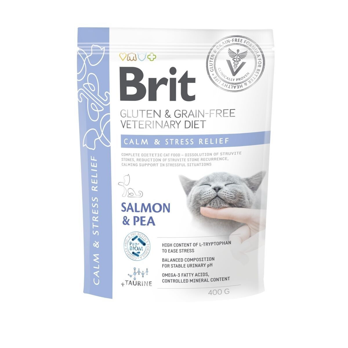 Brit Veterinary Diet Cat Grain Free Calm & Stress Relief Salmon & Pea