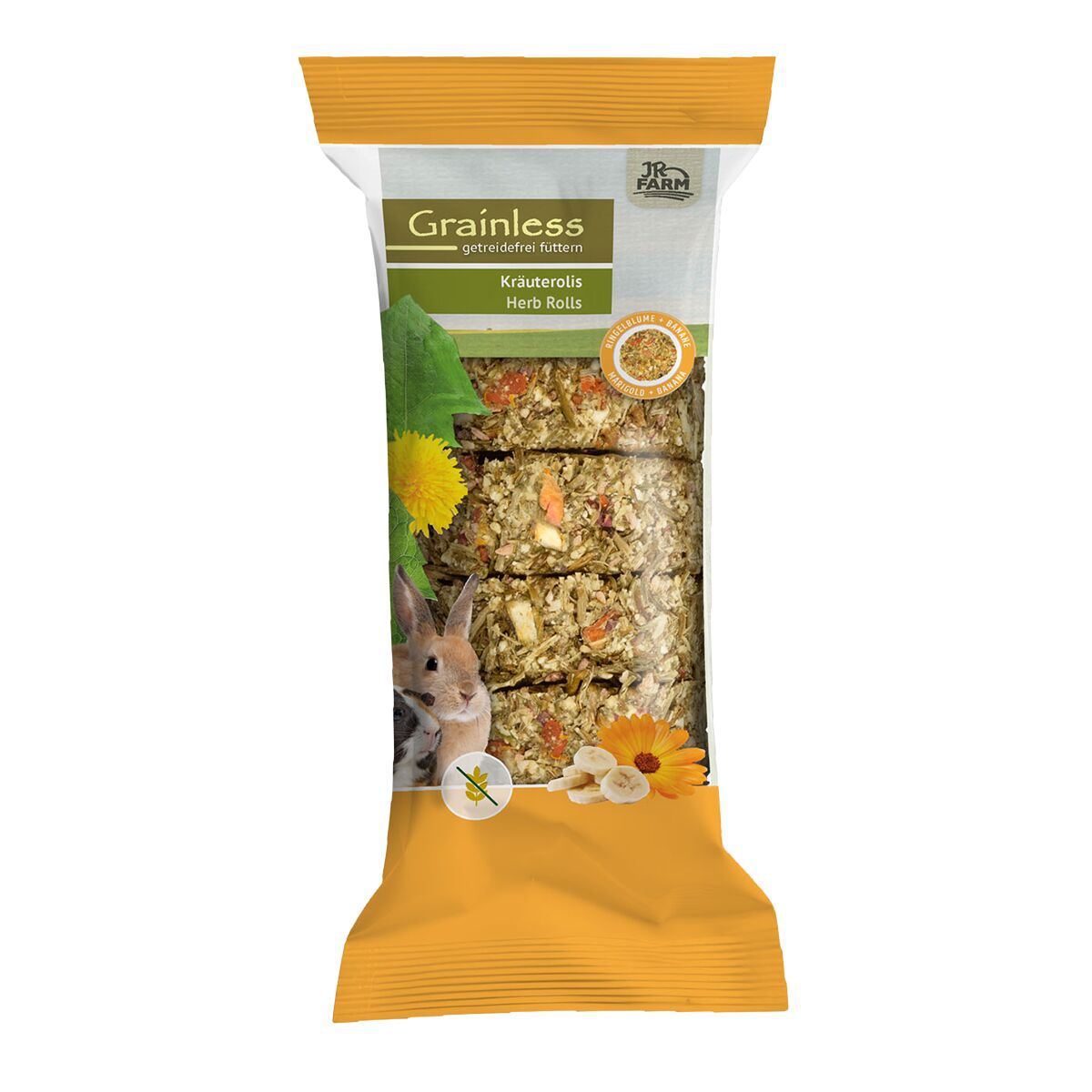 JR Farm kehäkukka-banaanirulla 80g 4 kpl