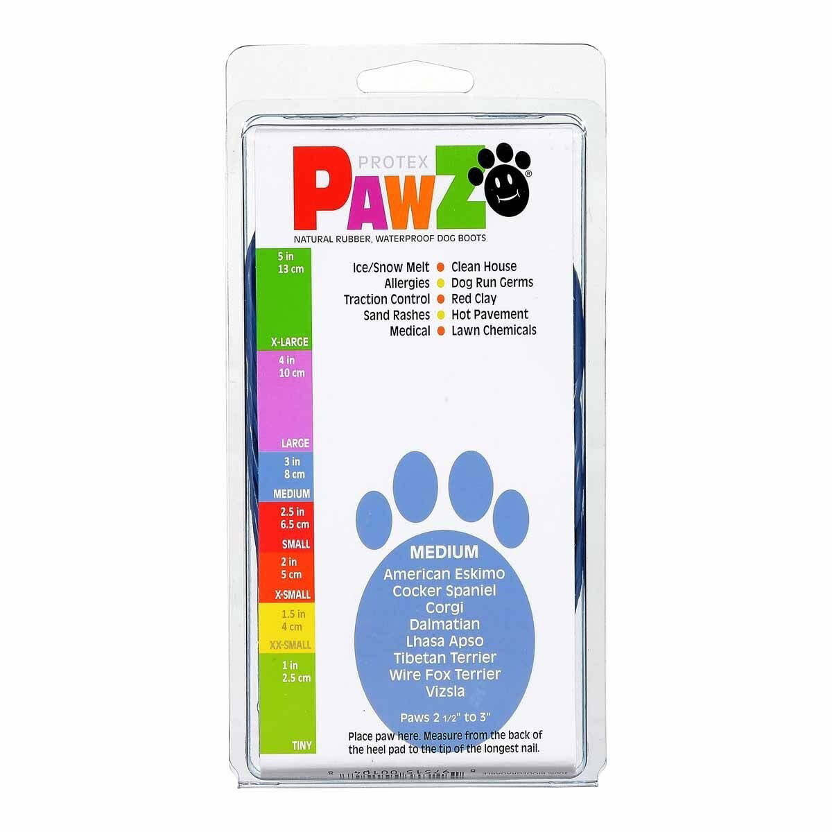 PawZ dog rubber boots color 12pcs