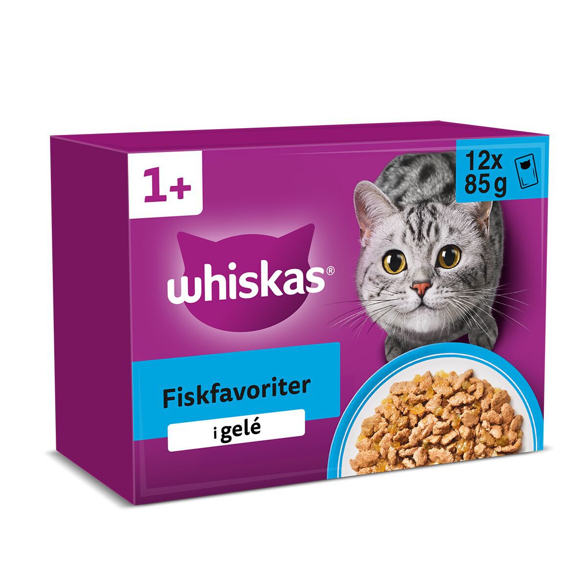 Whiskas 1+ Kalaa hyytelössä 12 x 85 g