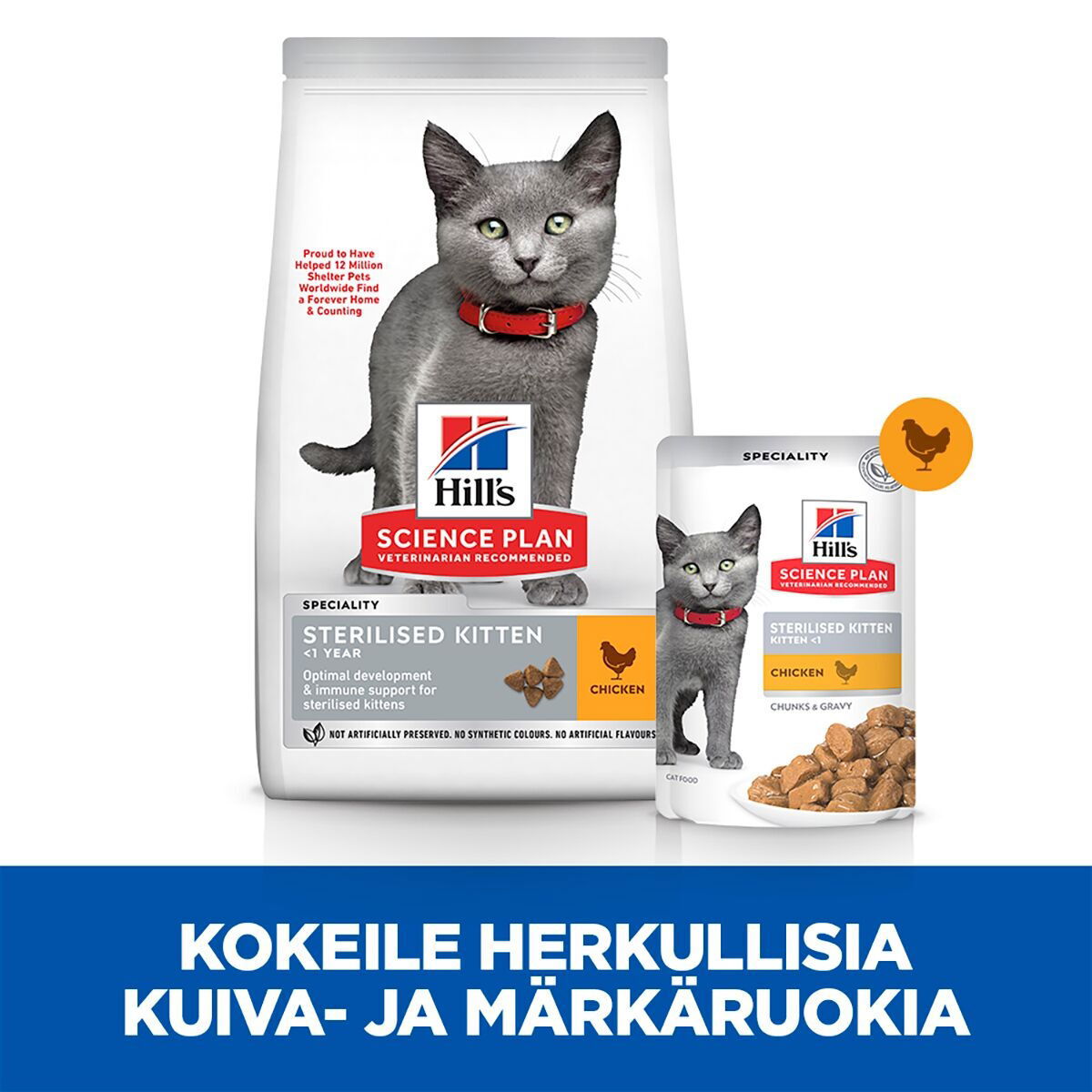 Hill's Science Plan Sterilised Kitten Chicken 12x85g