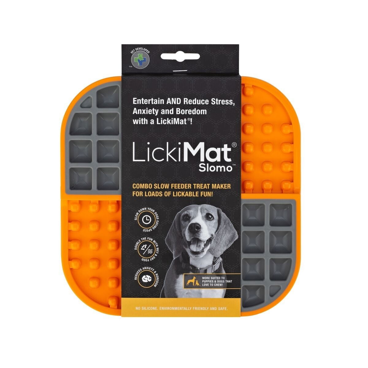LickiMat Slomo Orange Dog