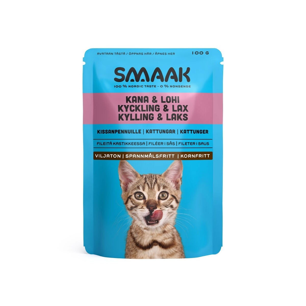 Smaak Cat Kitten Chicken-Salmon Pouch