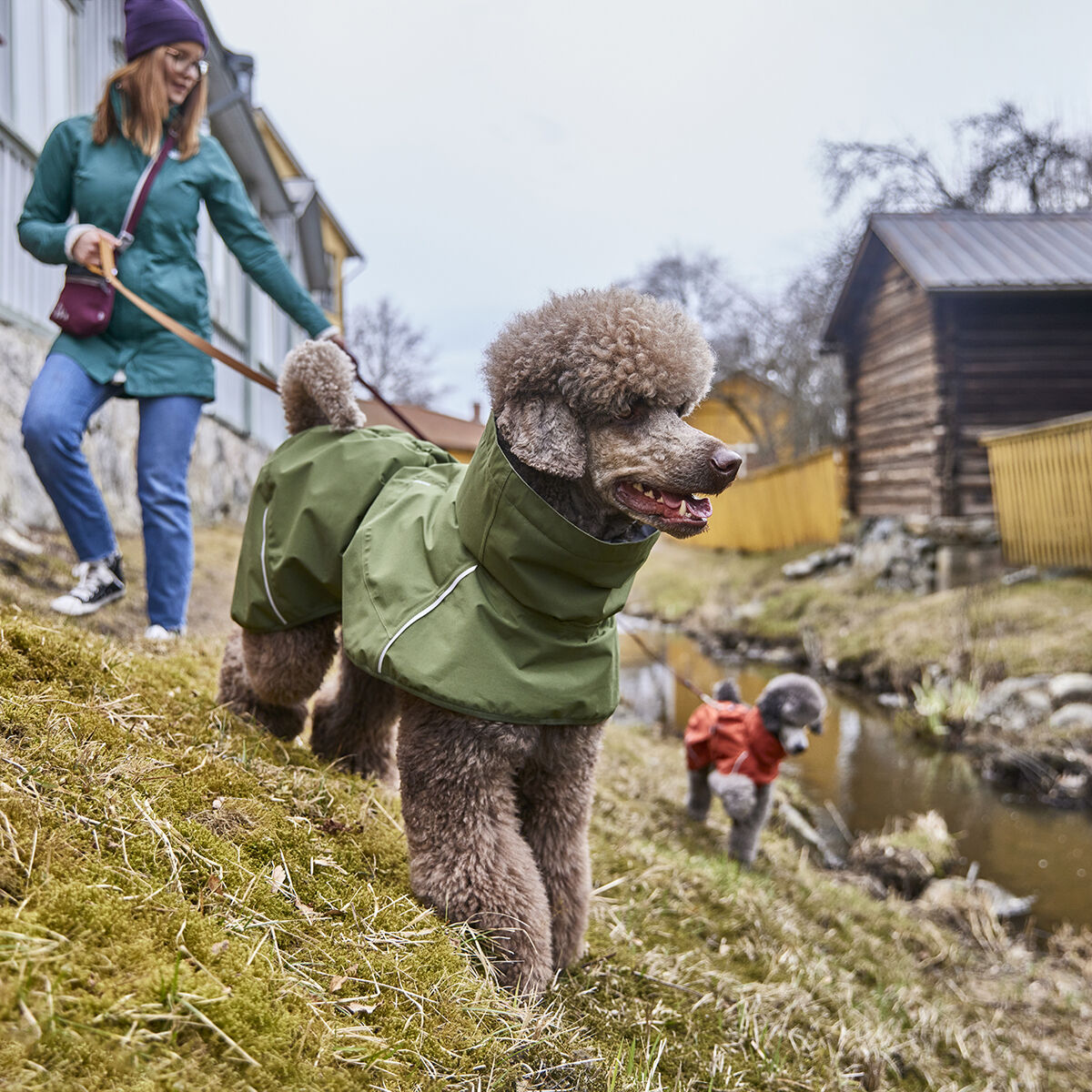 Hurtta Mudventure sadetakki metsänvihreä