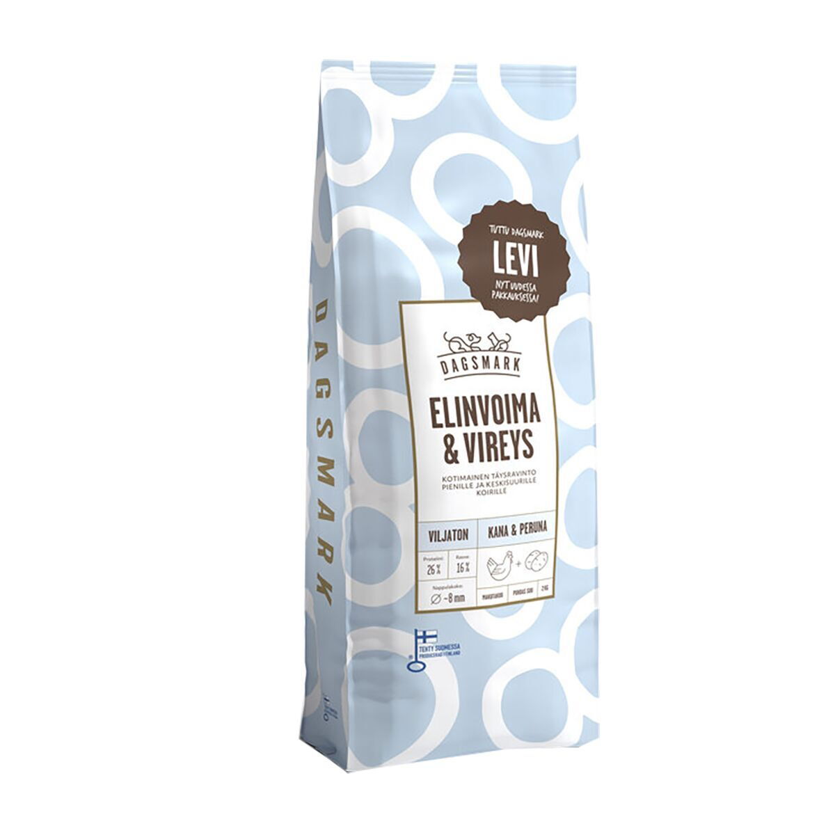 Dagsmark Elinvoima & Vireys, kana-peruna