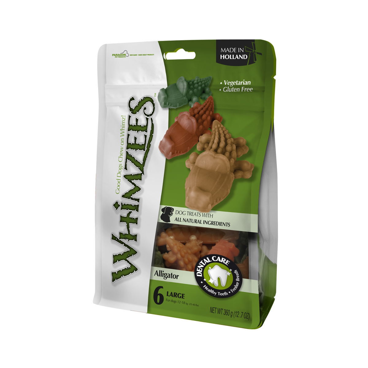 Whimzees krokotiili L 6kpl