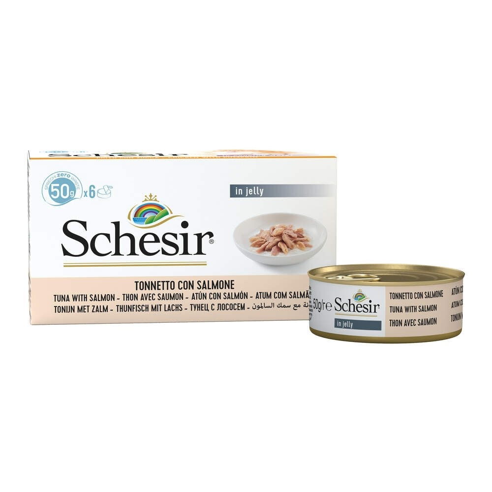 Schesir Blue Deluxe Tuna With Salmon Wholefood/Jelly Multipack             