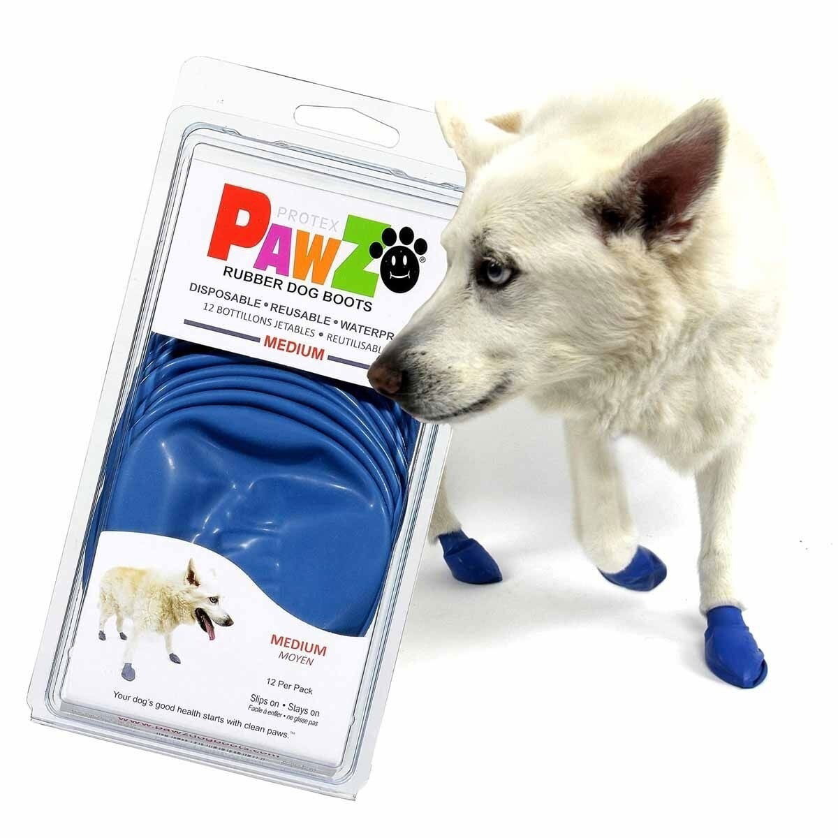 PawZ dog rubber boots color 12pcs