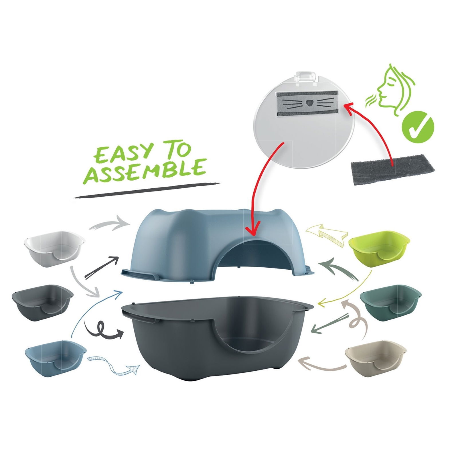 MyPet Bella kissanvessa katto/lattiaosa