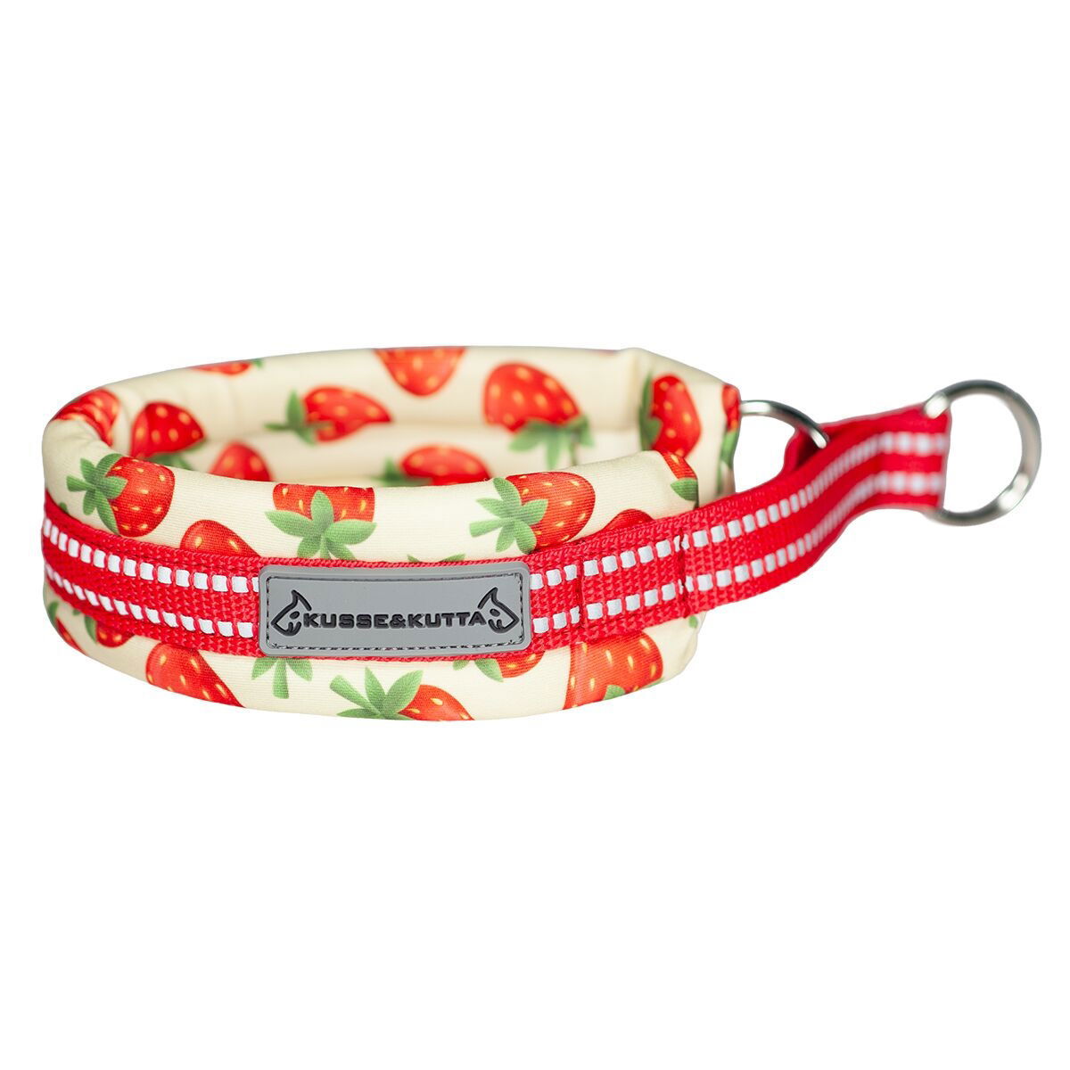Kusse&Kutta lycra collar, strawberry