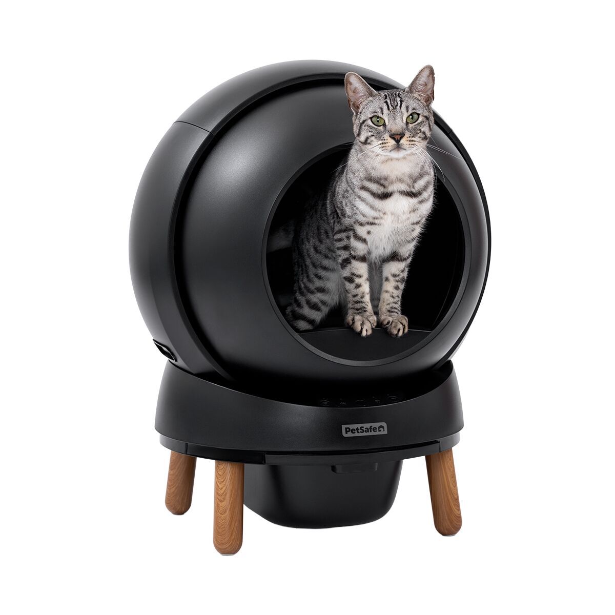 PetSafe SmartSpin Self-Cleaning Litter Box, Black