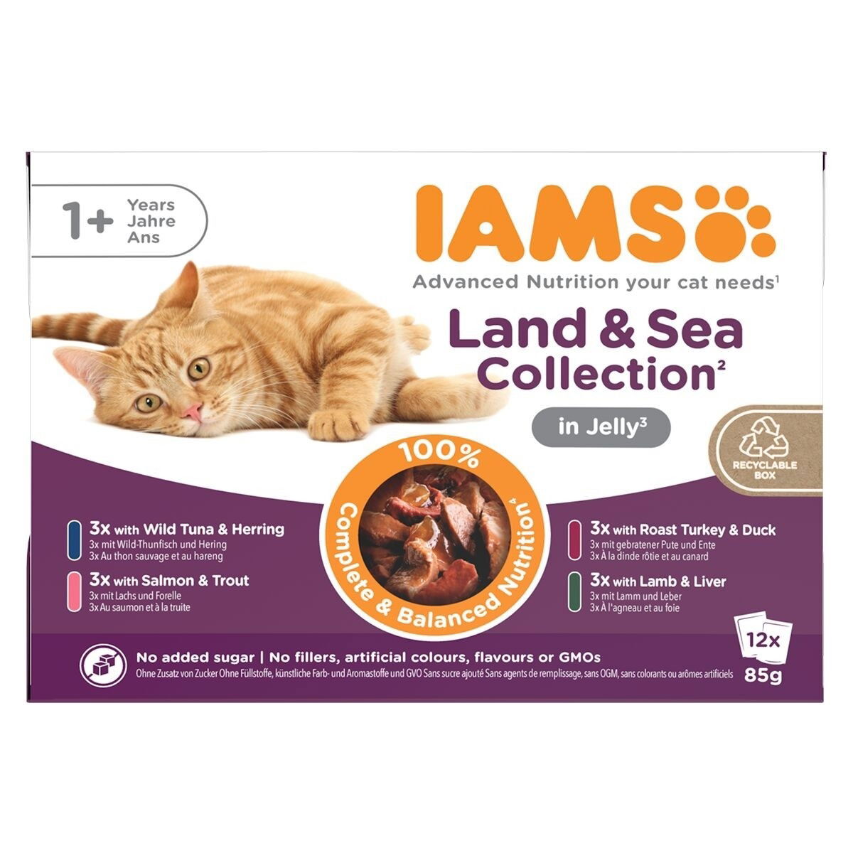 Iams Advanced Nutrition Land&Sea Collection Jelly - Multibox 12x85 g