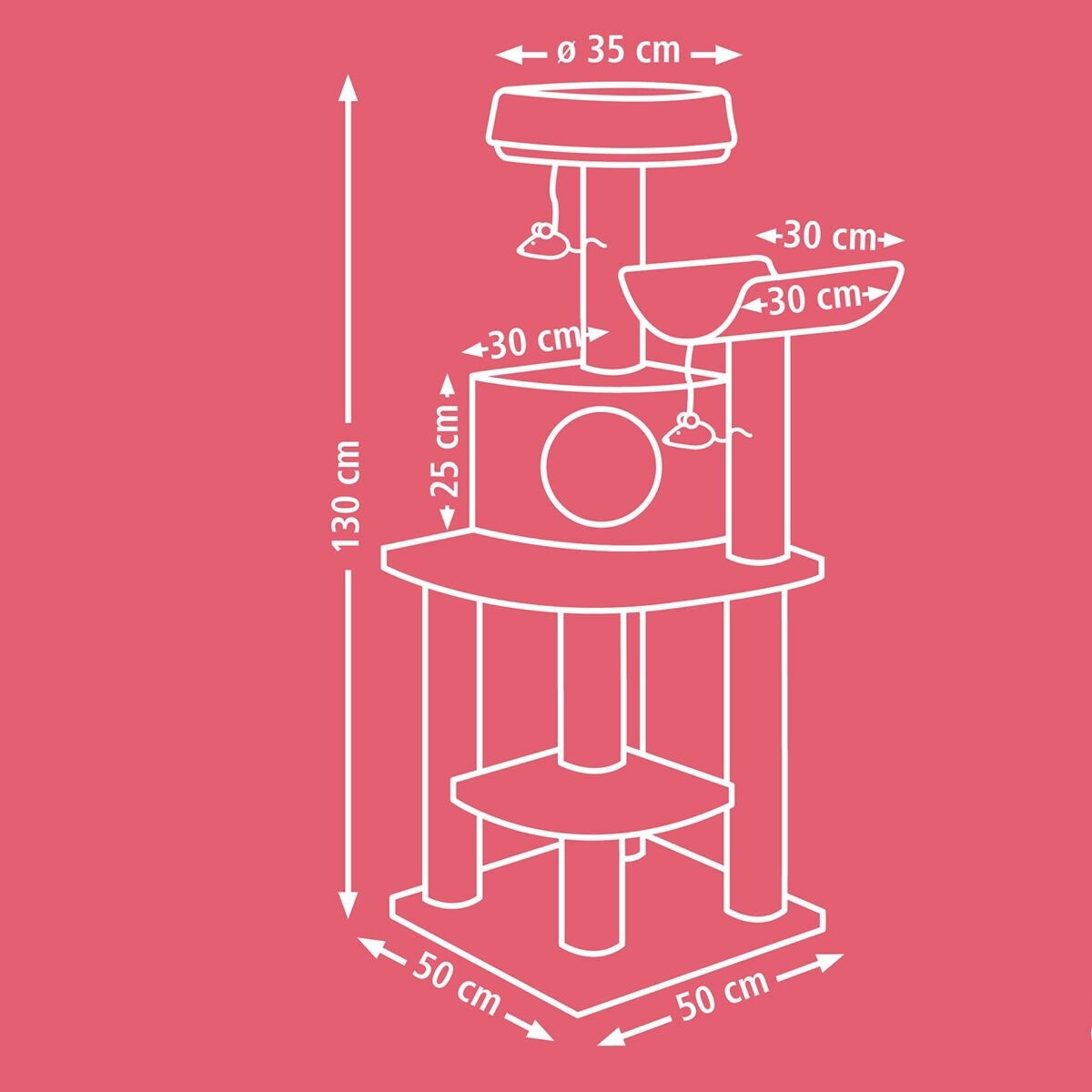 Kerbl Corner Cat tree Zirc, beige