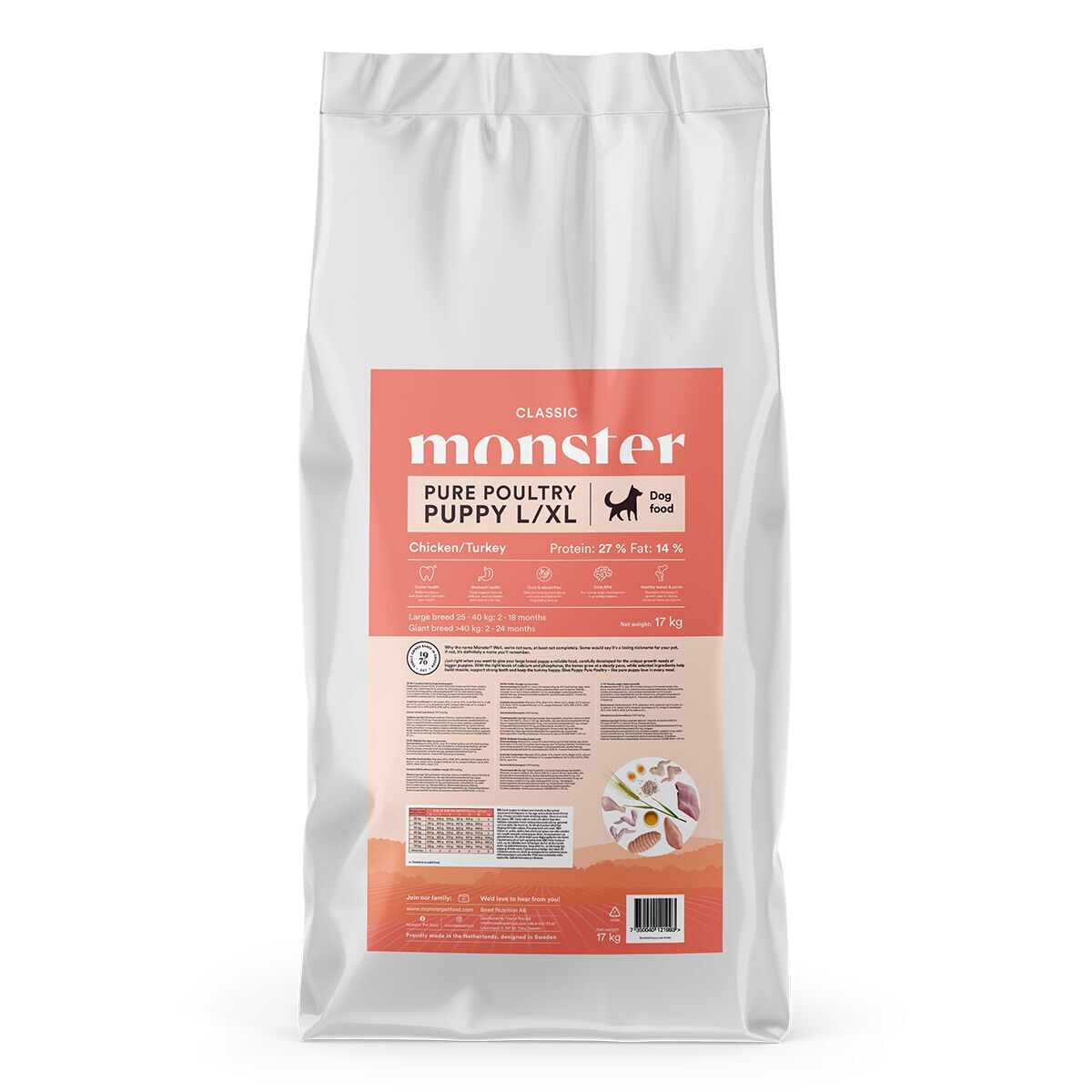 Monster Classic Dog L/XL Puppy Poultry Dry food