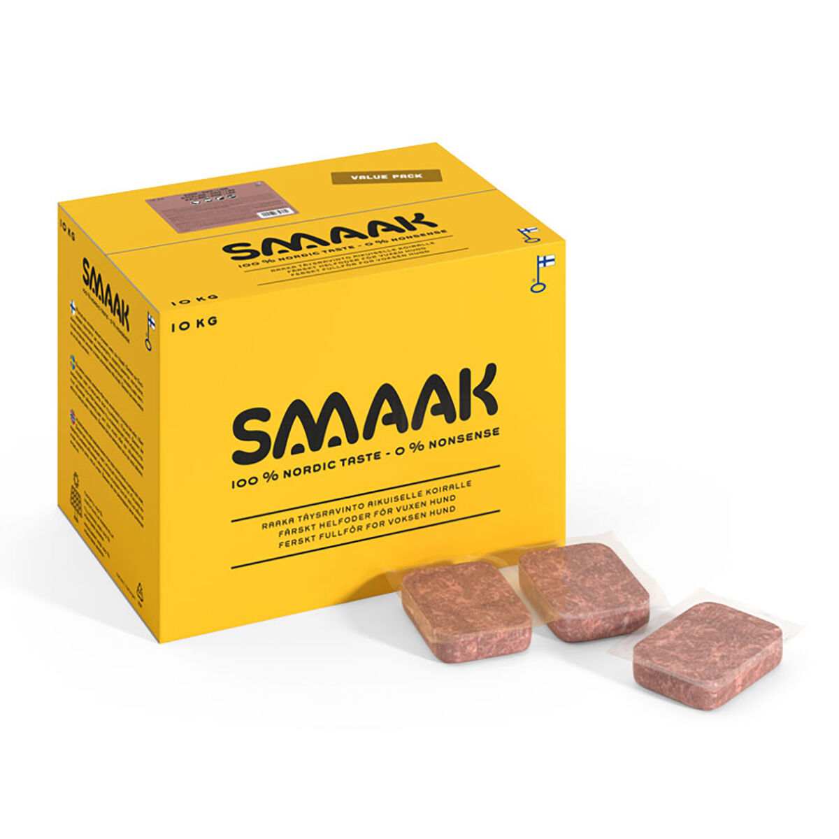 SMAAK kana, sika & lohi raaka täysravinto