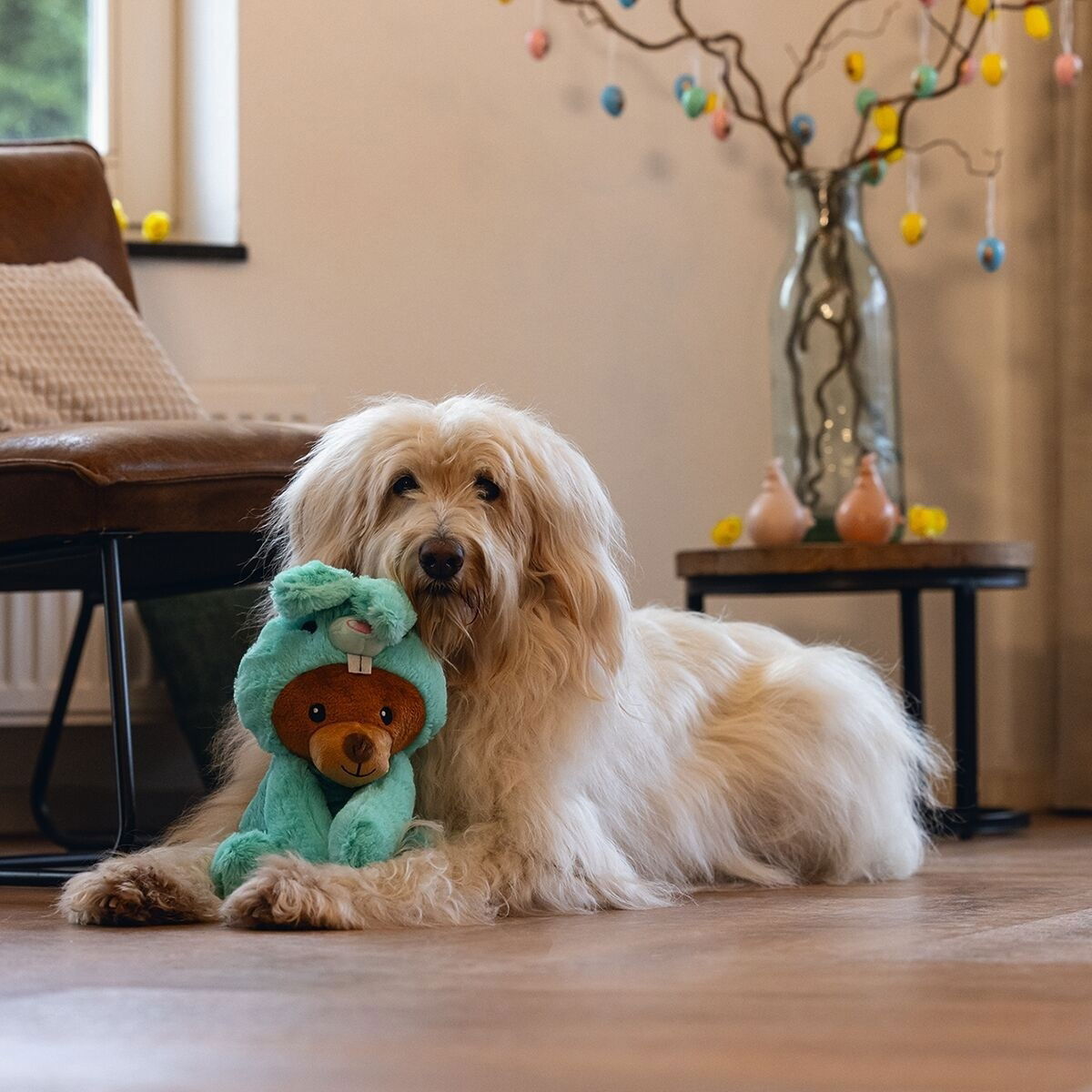 Beeztees Plush Dog Toy easter bear