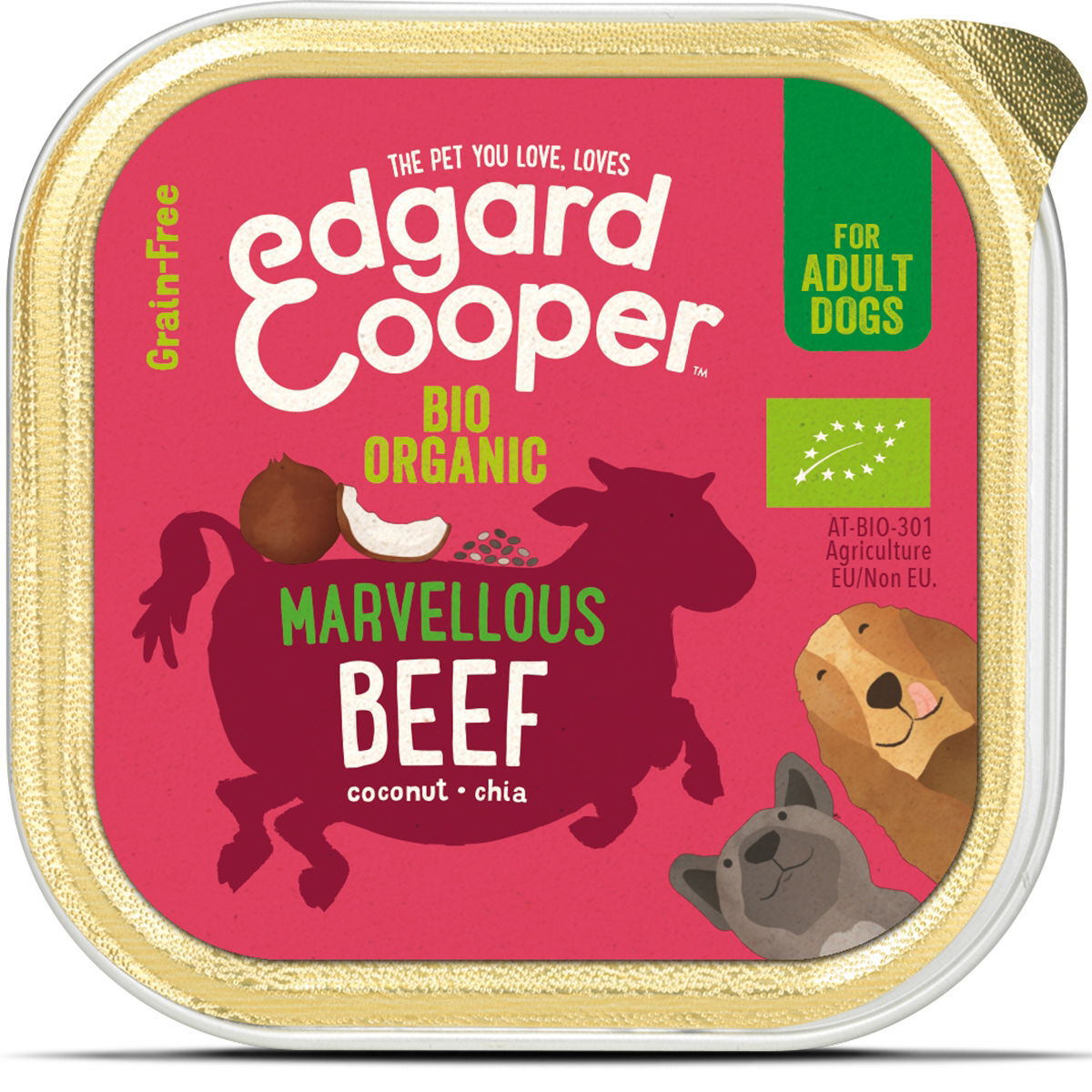 Edgard&Cooper Dog Organic nauta 100 g