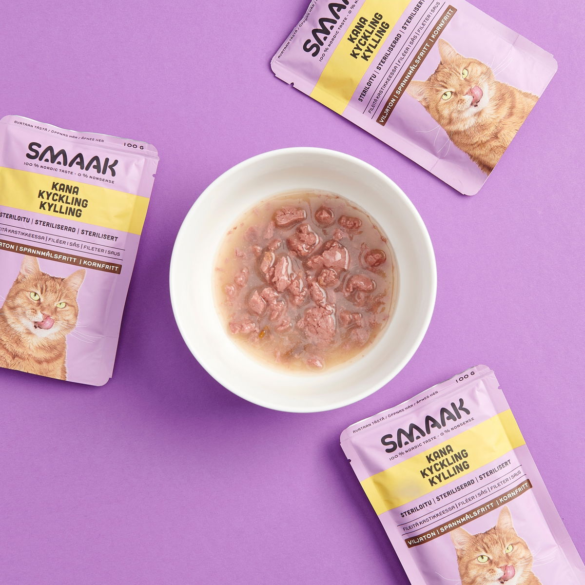 SMAAK Cat Adult Sterilized kanafilee kastikkeessa 100 g