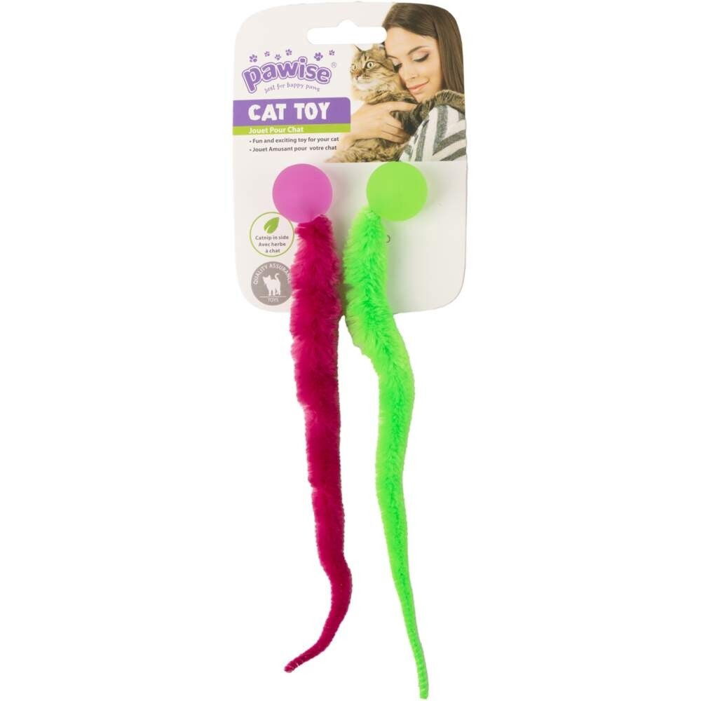 Pawise pomppiva pallo karvahännällä 2-pack värilajitelma