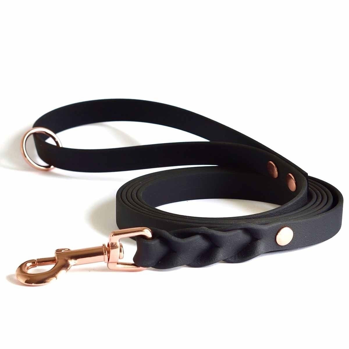 Tyylivoitto Braid hihna, musta/ruusukulta
