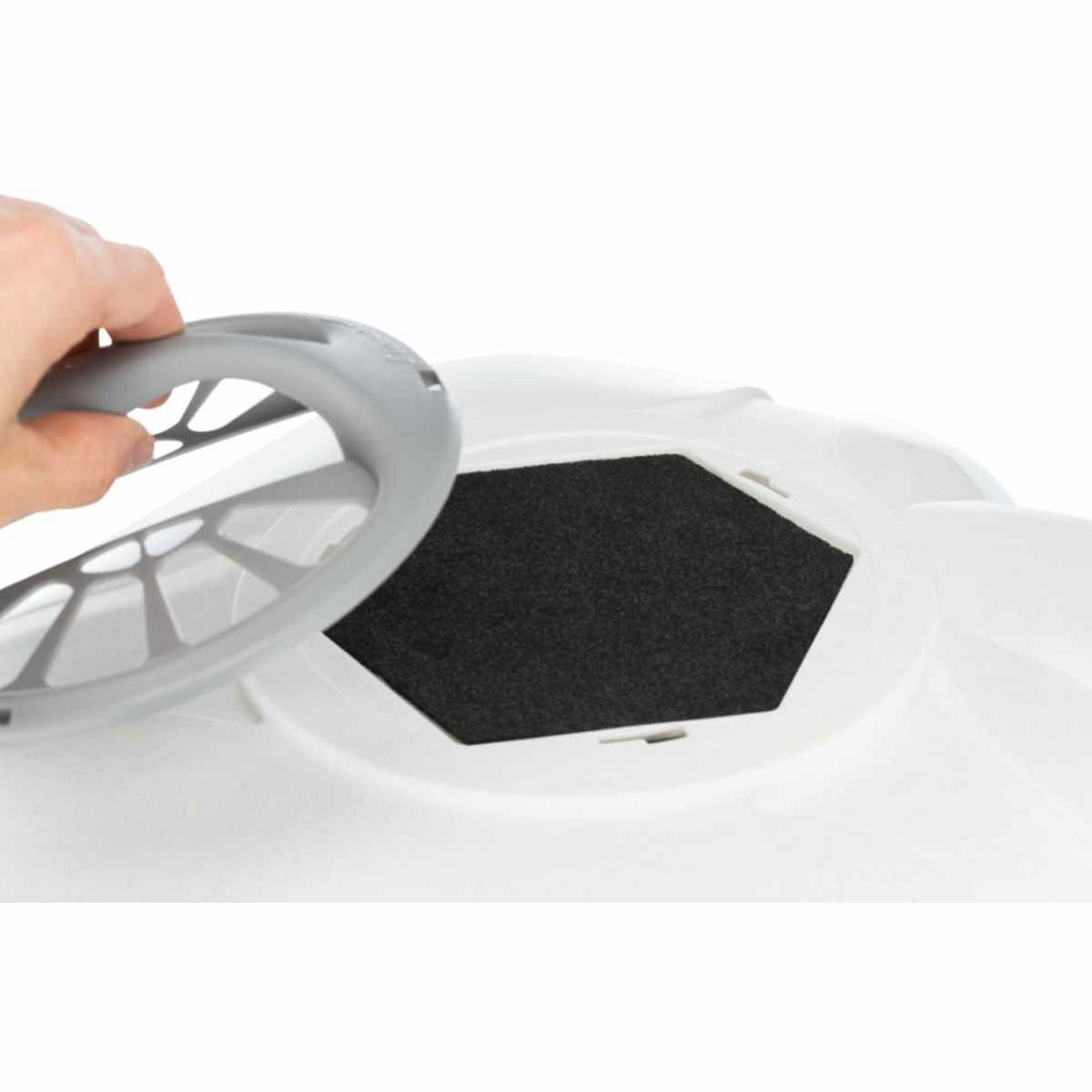 Kulmavessa Trixie Maro, harmaa/valkoinen