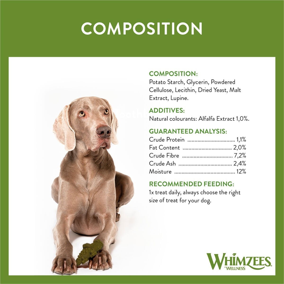 Whimzees krokotiili L 6kpl