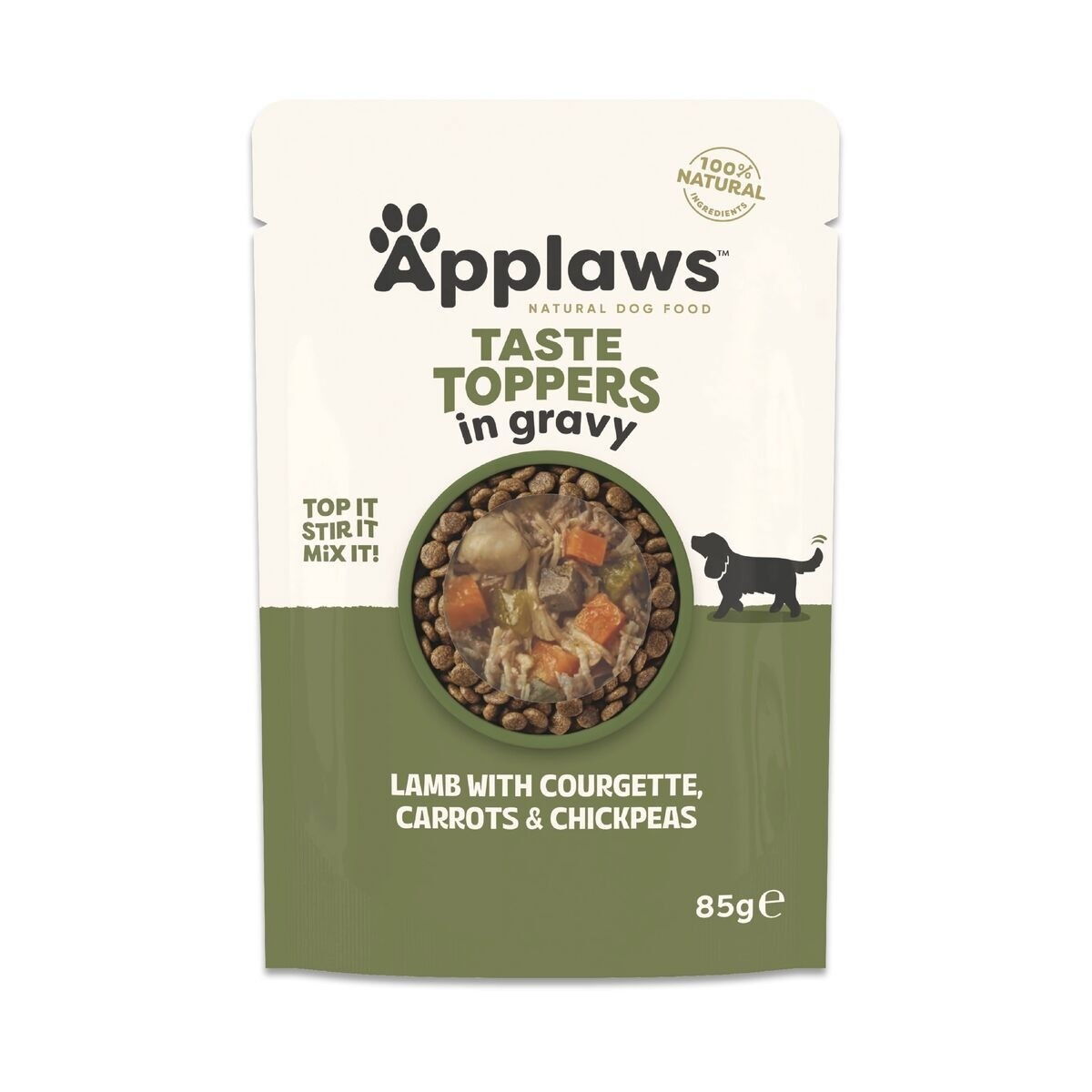 Applaws Taste Toppers lamb with courgette, carrots & chickpeas in gravy pouch