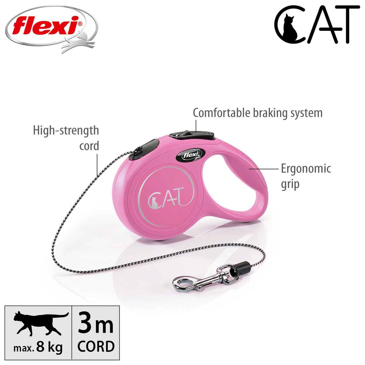 Flexi Classic Cat Cord XS 3m/8kg