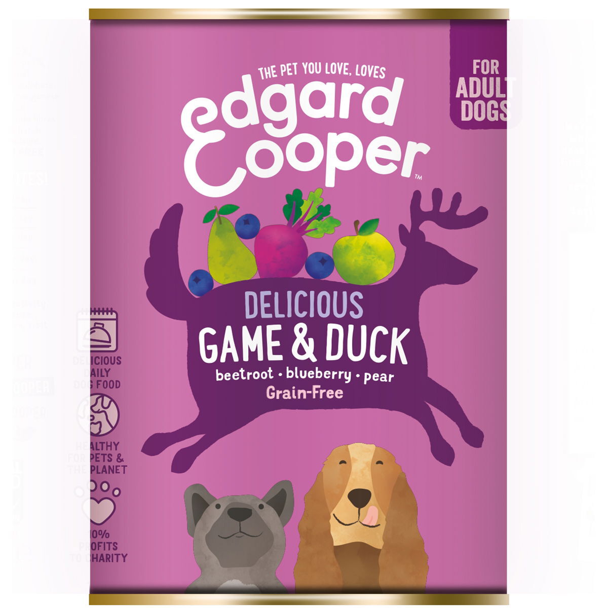 Edgard&Cooper Dog riista & ankka 400 g
