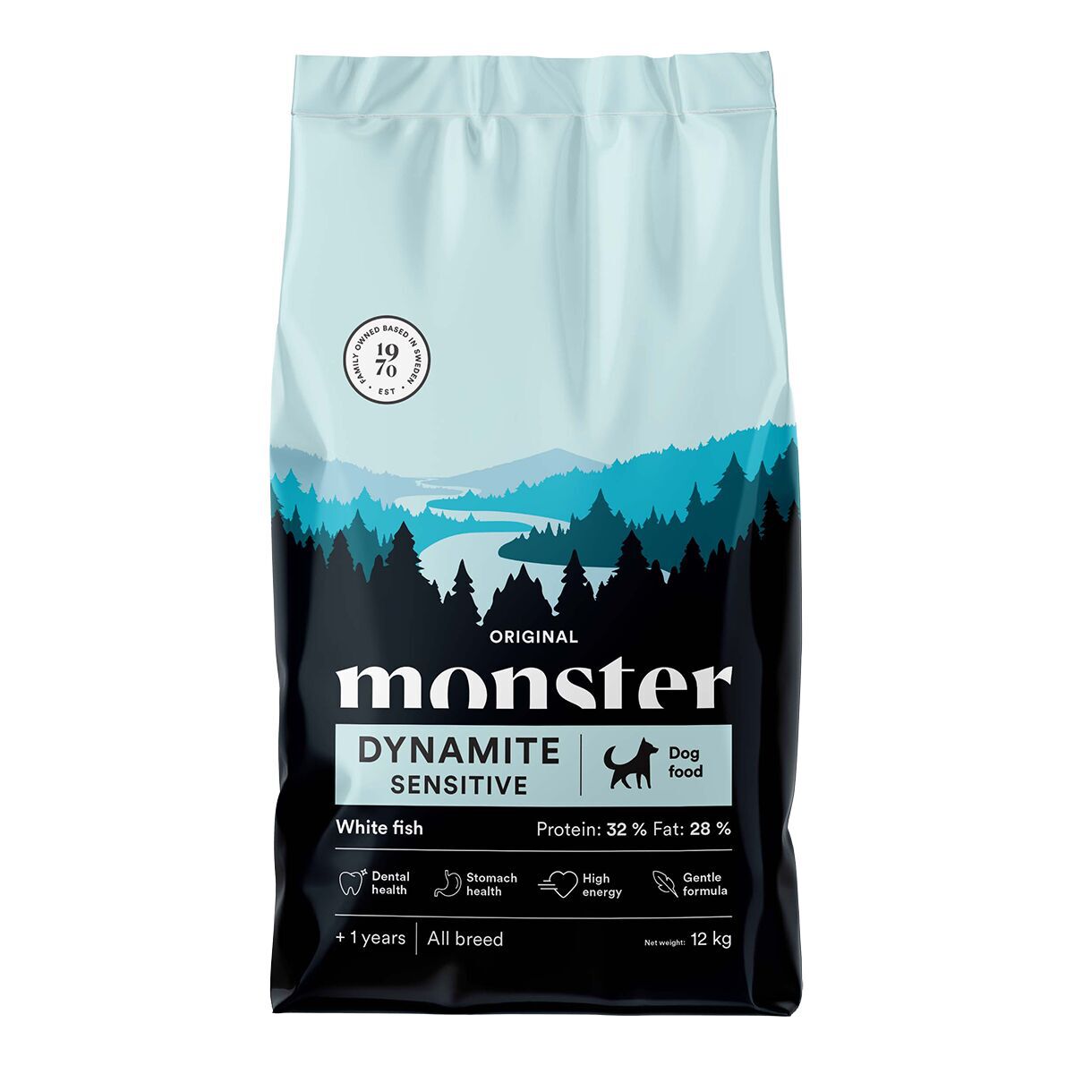 Monster Original Dog adult Dynamite Sensitive White fish Dry food