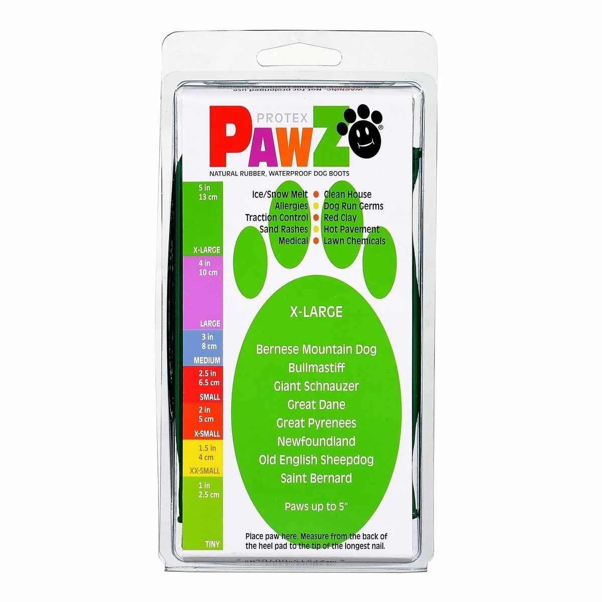 PawZ dog rubber boots color 12pcs