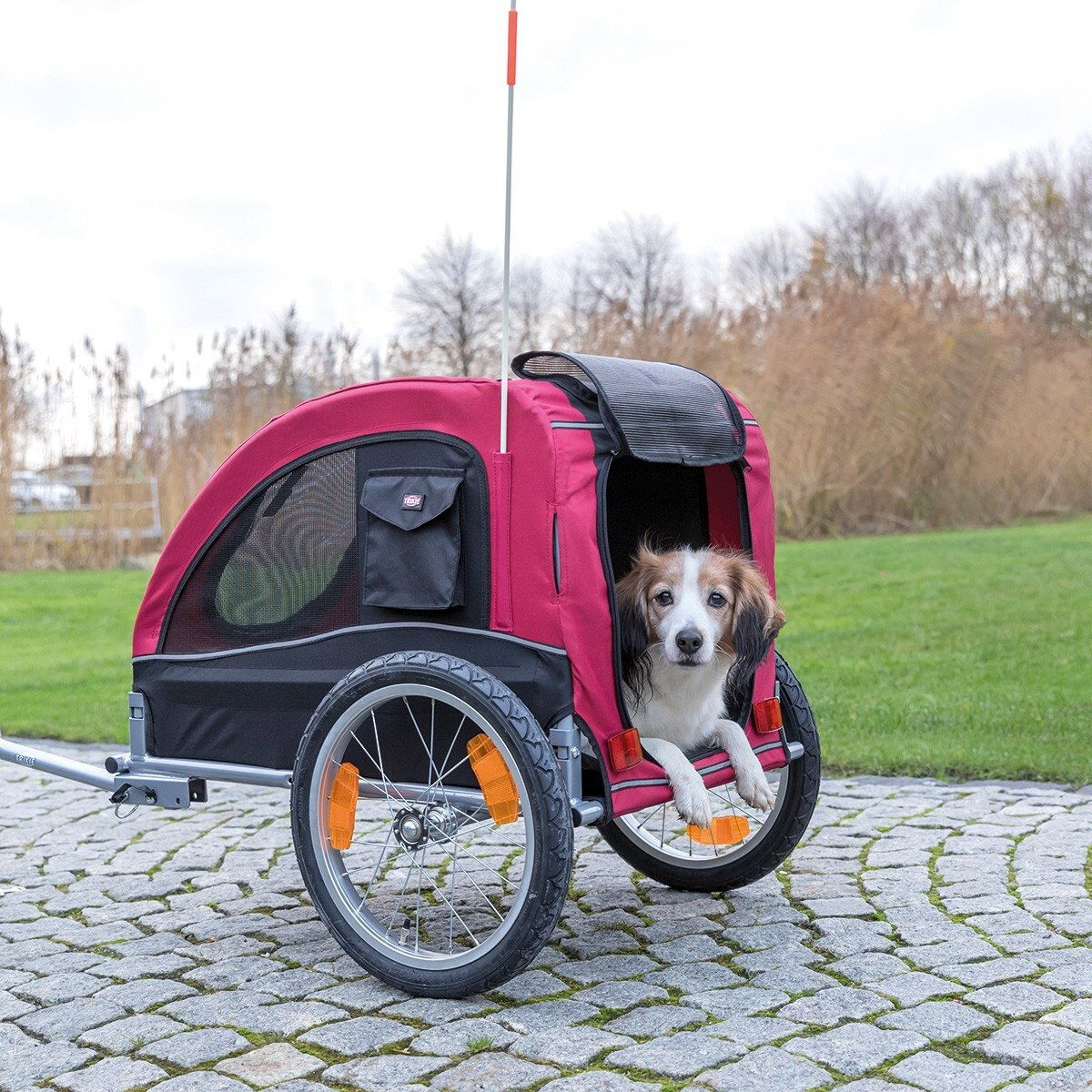 Trixie Bicycle trailer black/red 