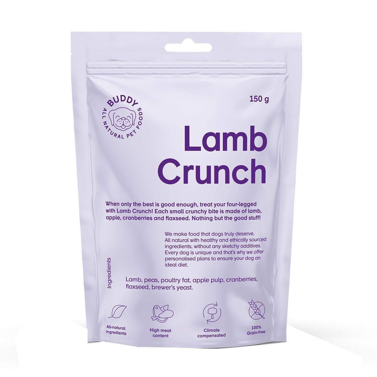 Buddy Lamb Crunch Dog Treats 150g