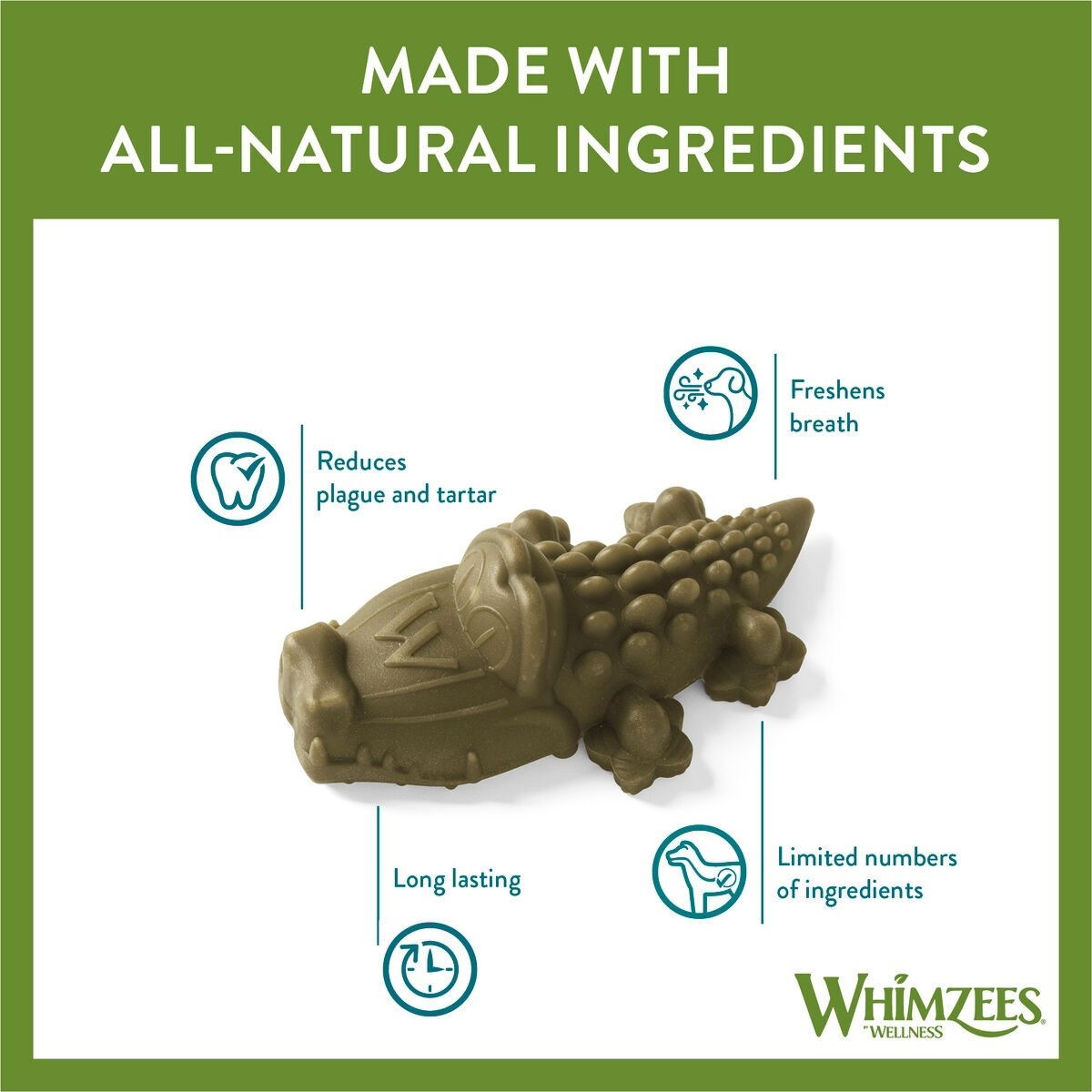 Whimzees krokotiili M 12kpl