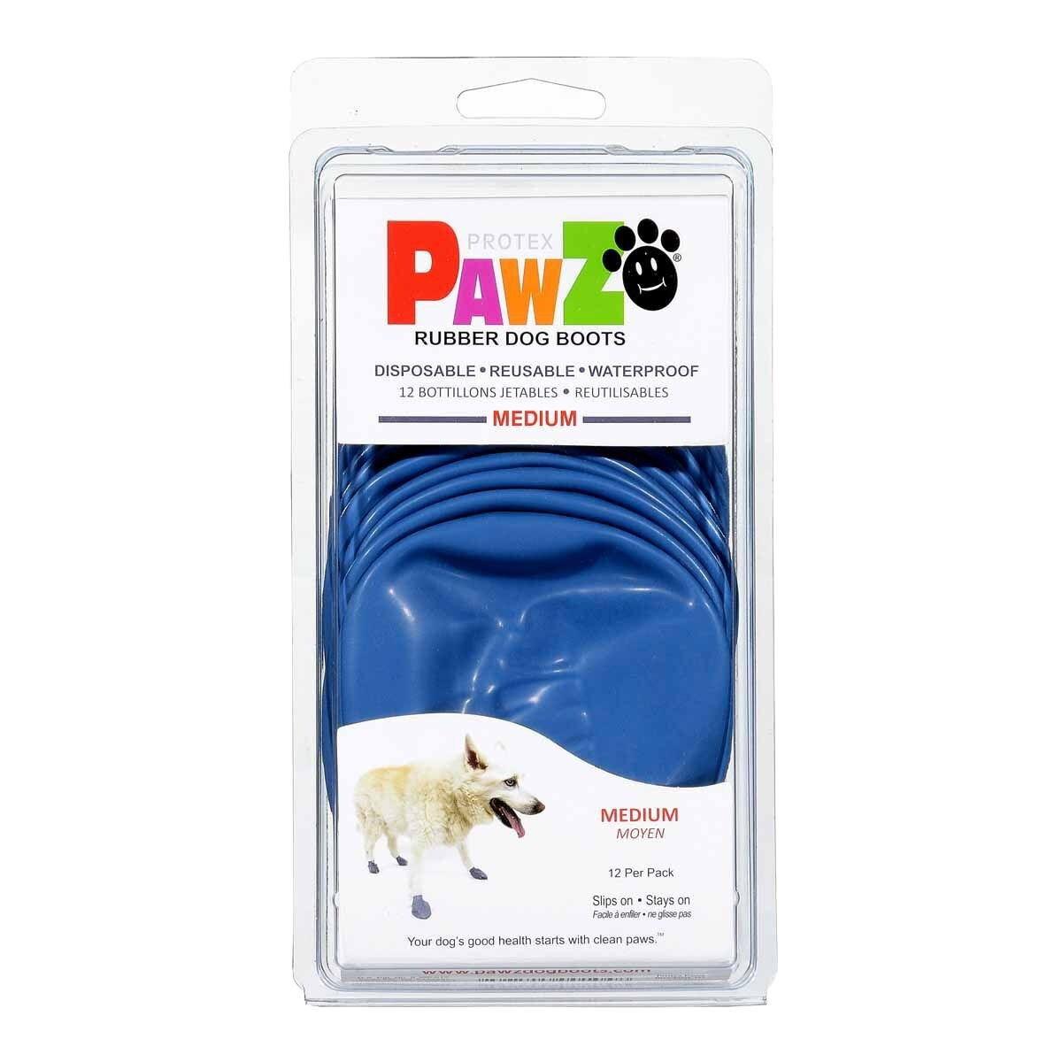 PawZ dog rubber boots color 12pcs
